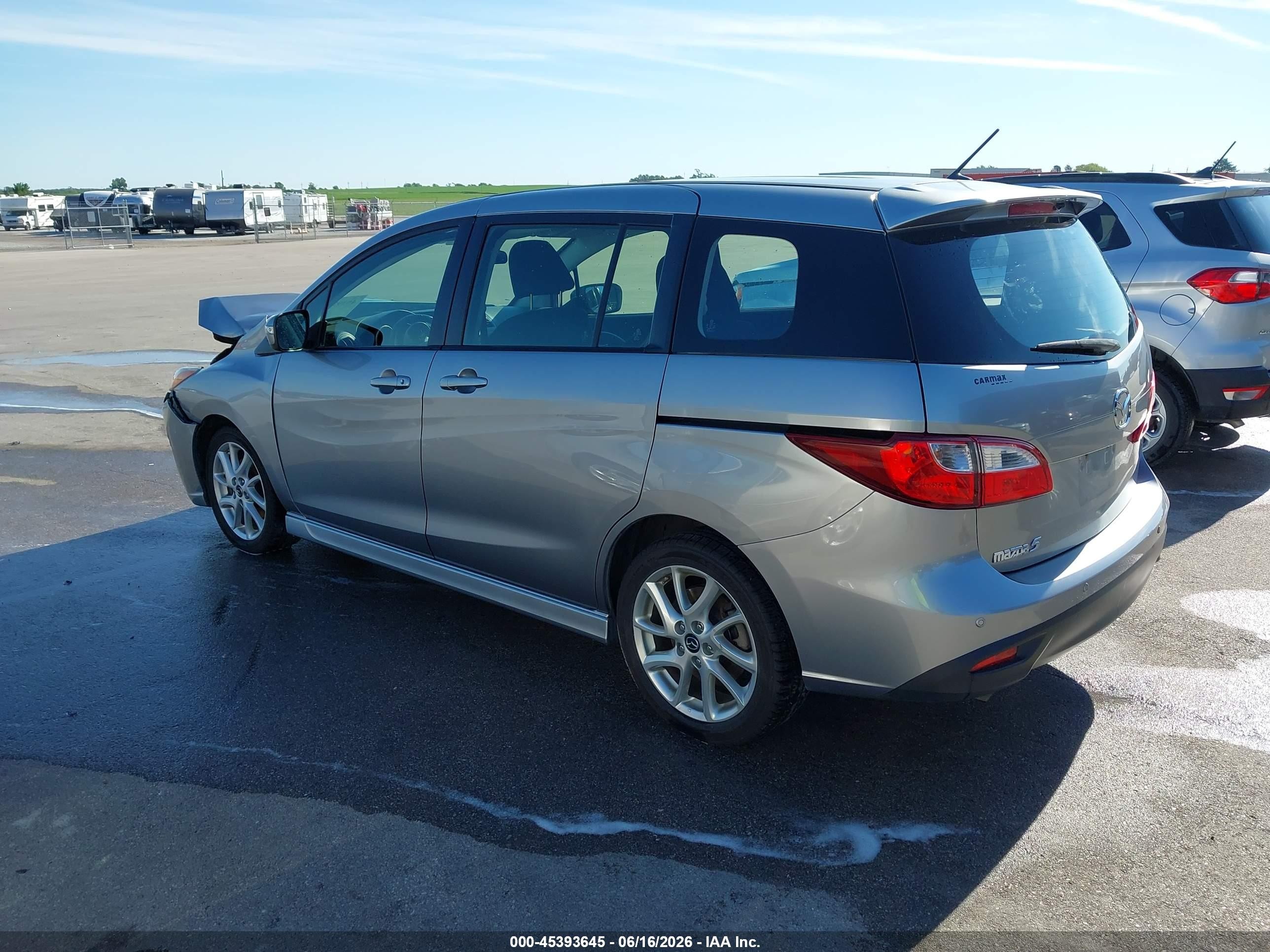2013 Mazda Mazda5 Touring Silver vin: JM1CW2CL7D0149797