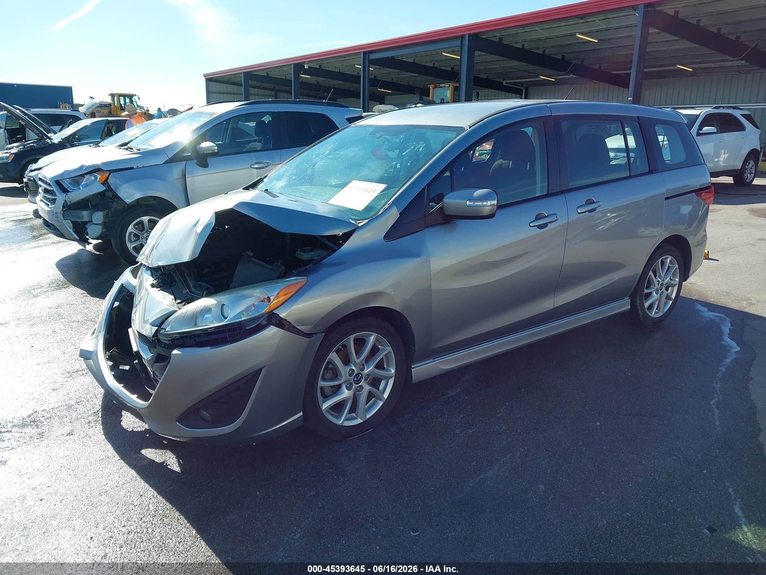 2013 Mazda Mazda5 Touring Silver vin: JM1CW2CL7D0149797