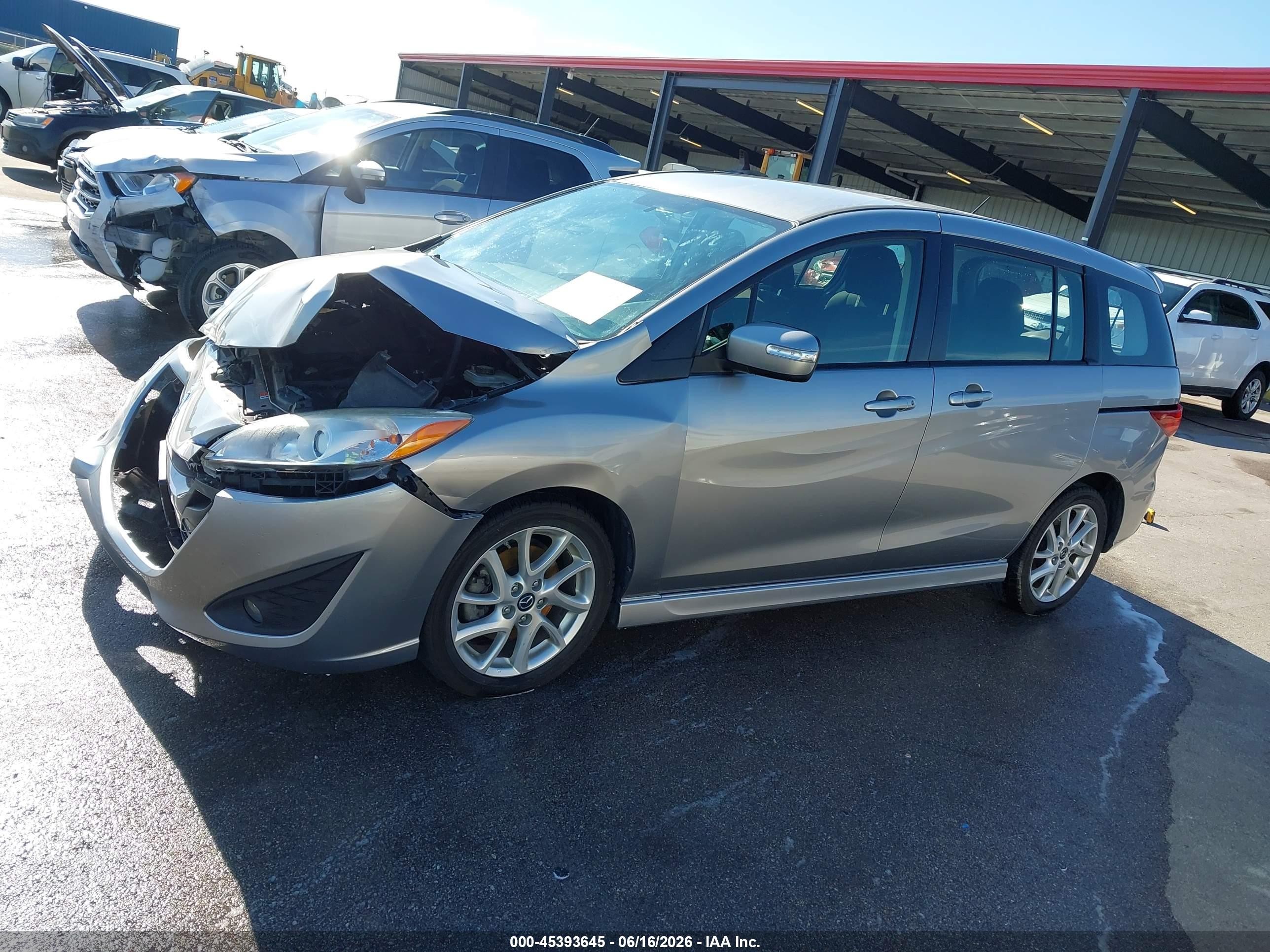 2013 Mazda Mazda5 Touring Silver vin: JM1CW2CL7D0149797
