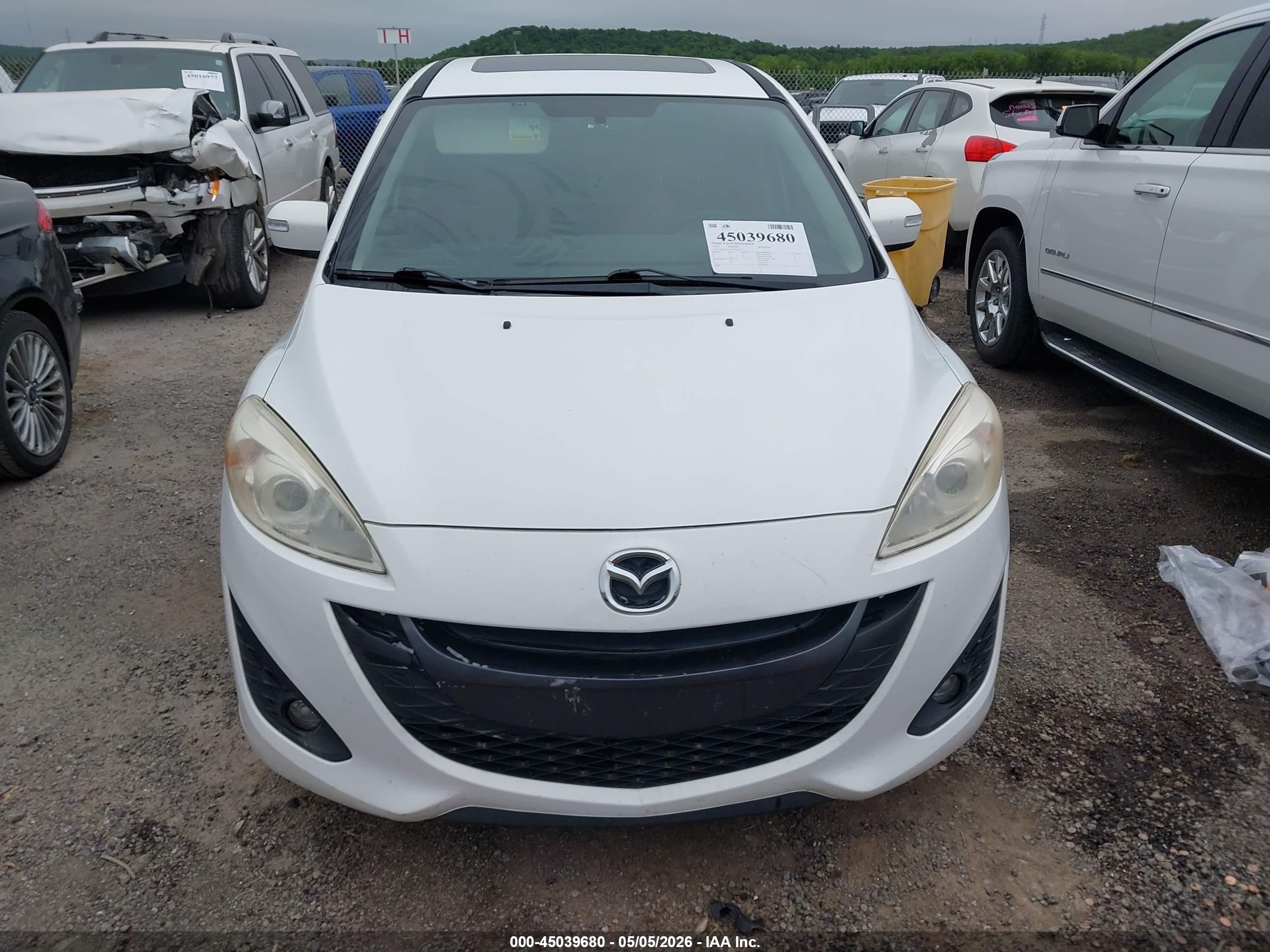 2013 Mazda Mazda5 Touring White vin: JM1CW2CL7D0160332