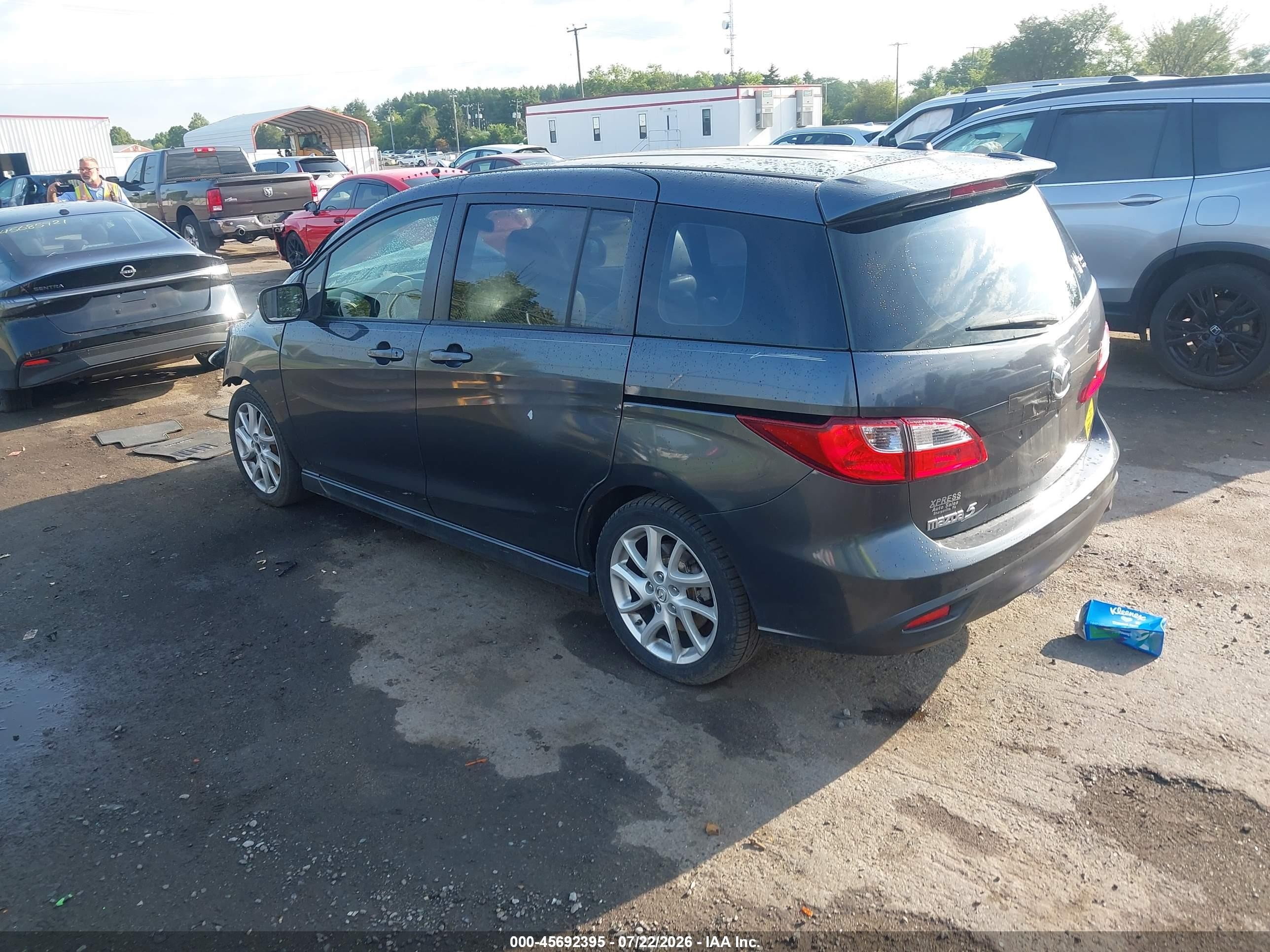 2012 Mazda Mazda5 Touring Gray vin: JM1CW2CL8C0121019
