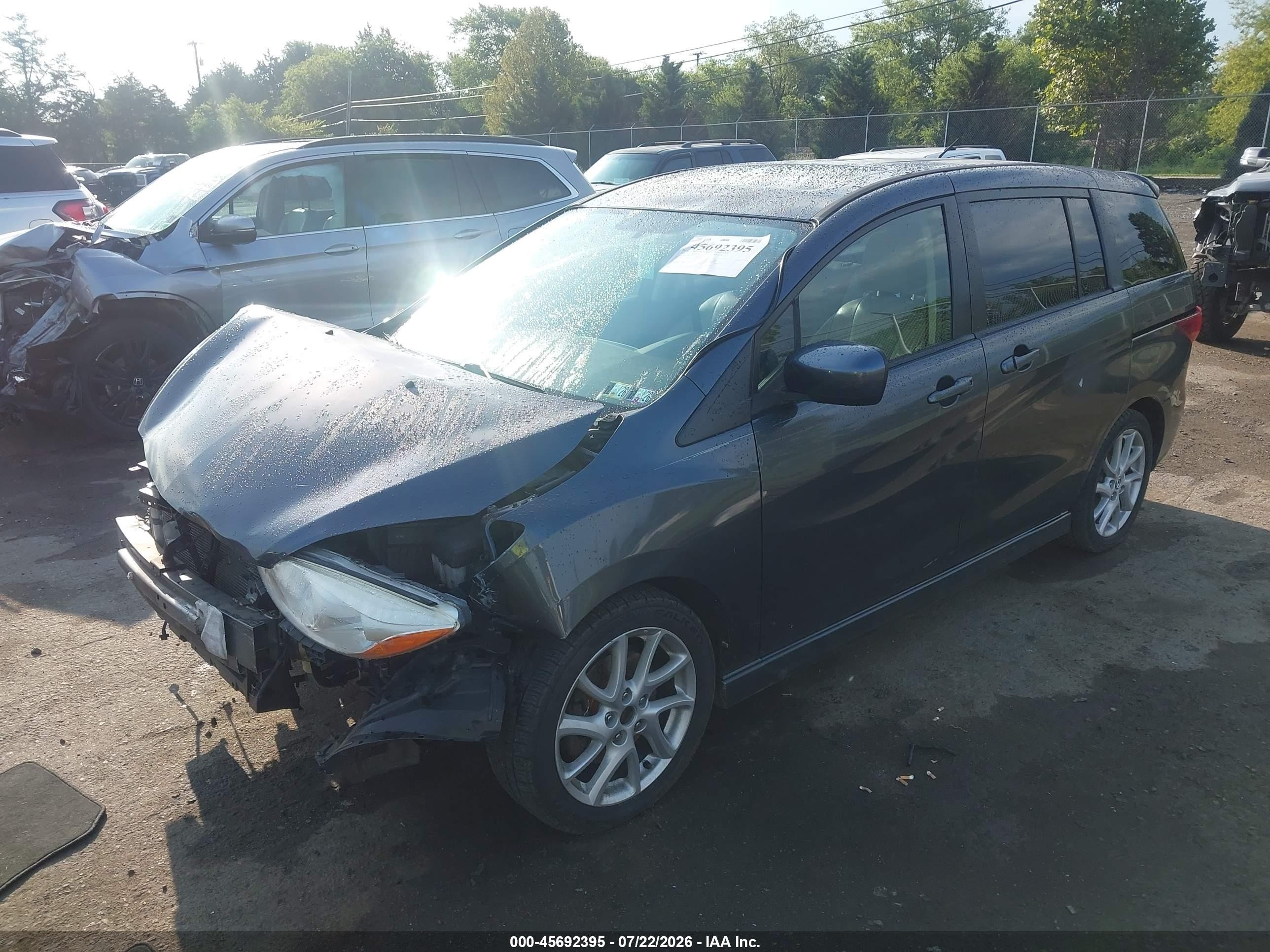 2012 Mazda Mazda5 Touring Gray vin: JM1CW2CL8C0121019