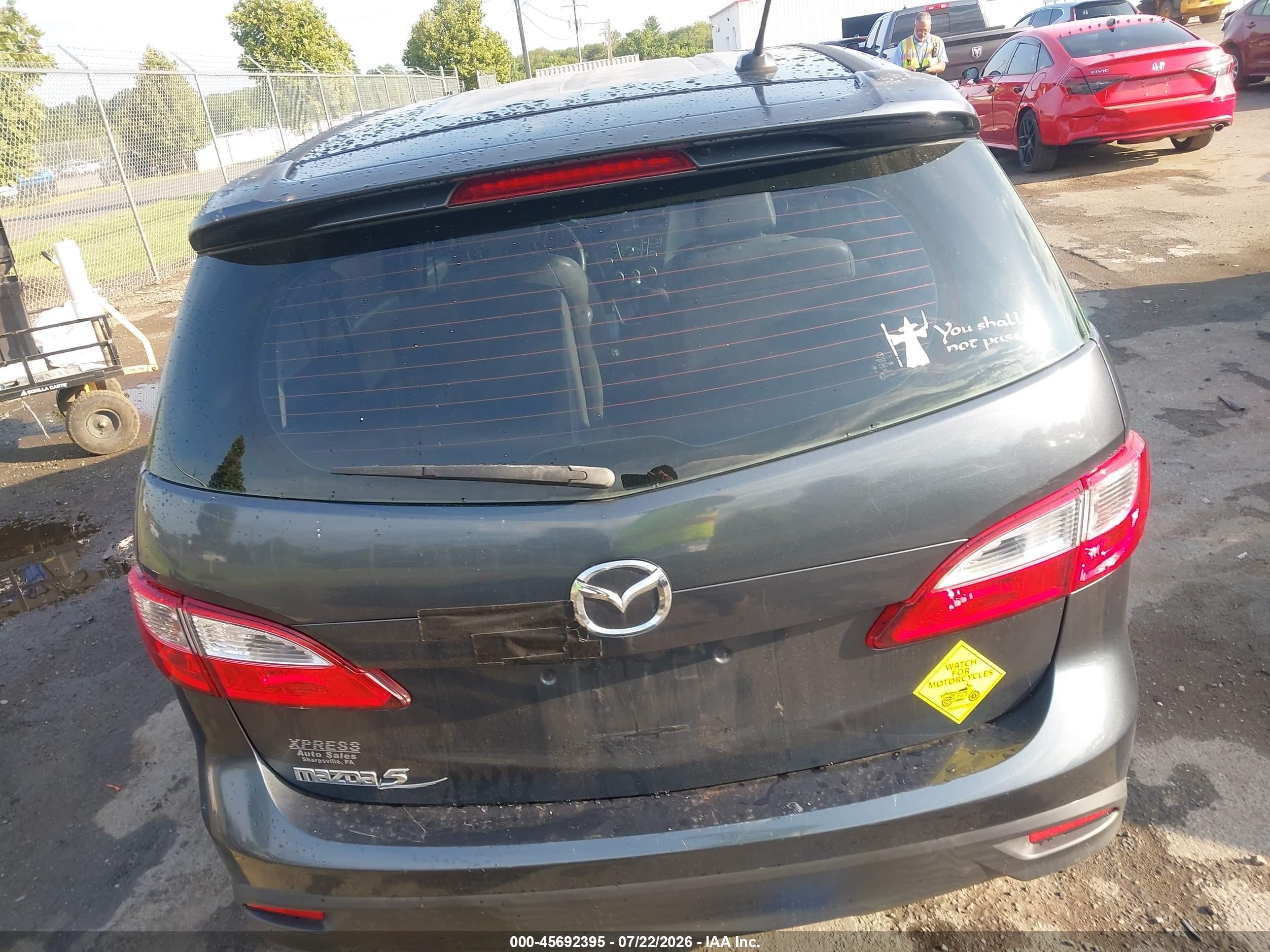 2012 Mazda Mazda5 Touring Gray vin: JM1CW2CL8C0121019