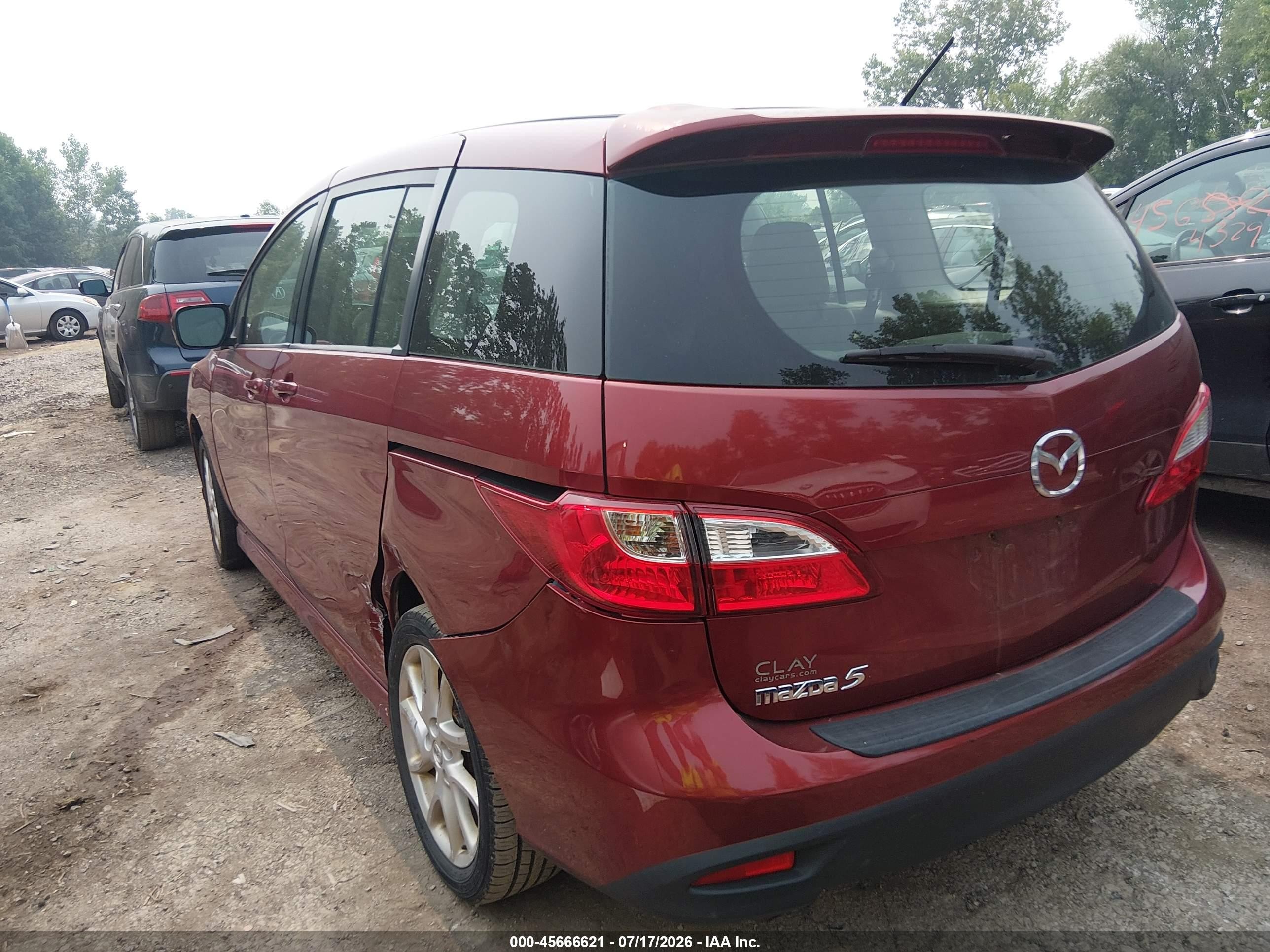 2012 Mazda Mazda5 Touring Red vin: JM1CW2CL8C0123305