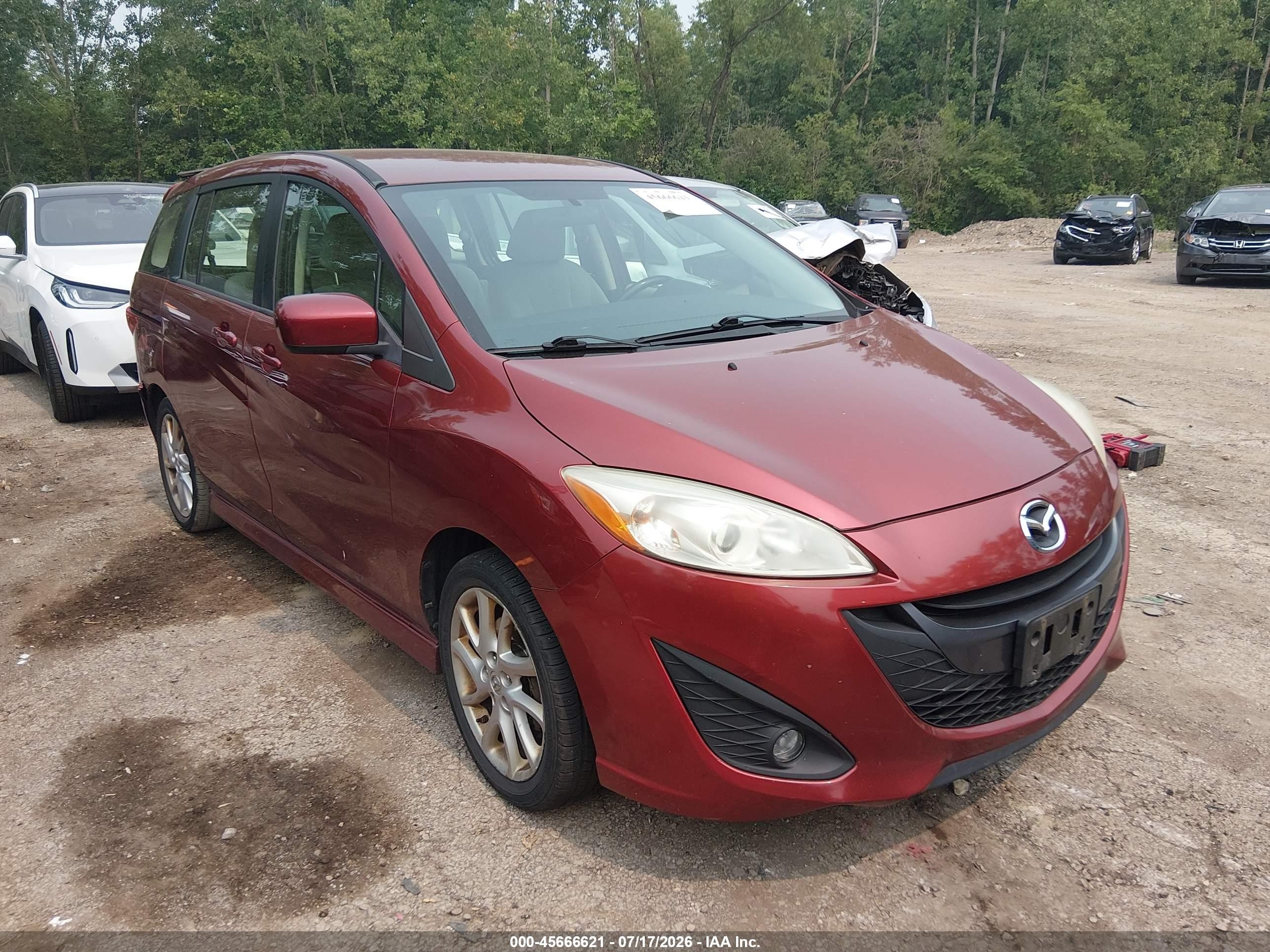 2012 Mazda Mazda5 Touring Red vin: JM1CW2CL8C0123305