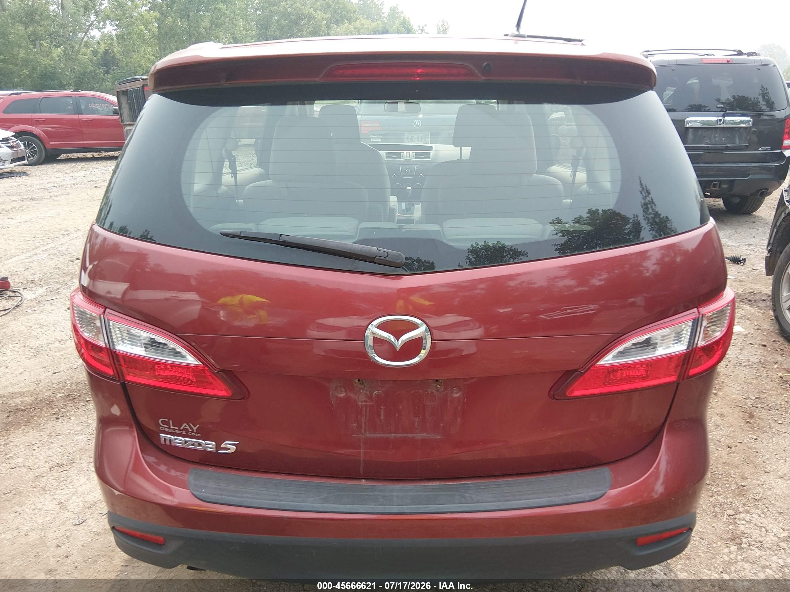 2012 Mazda Mazda5 Touring Red vin: JM1CW2CL8C0123305