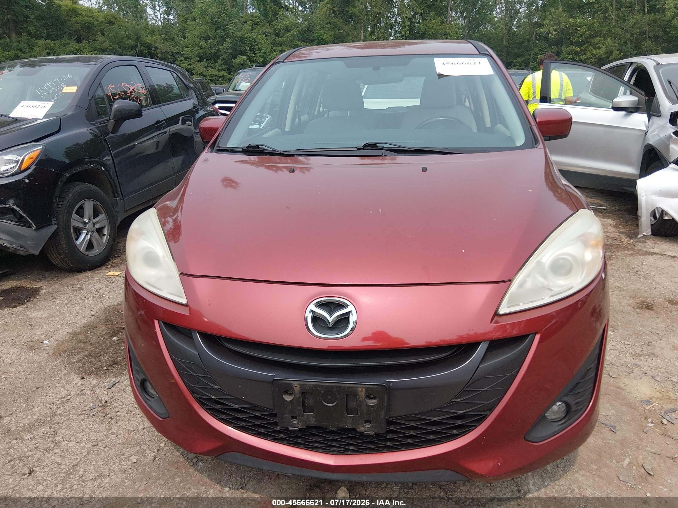 2012 Mazda Mazda5 Touring Red vin: JM1CW2CL8C0123305