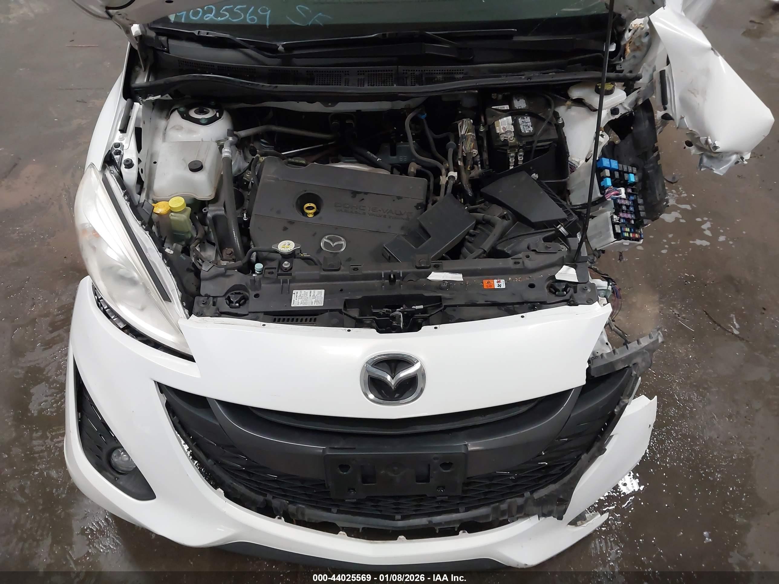 2014 Mazda Mazda5 Touring White vin: JM1CW2CL8E0173799