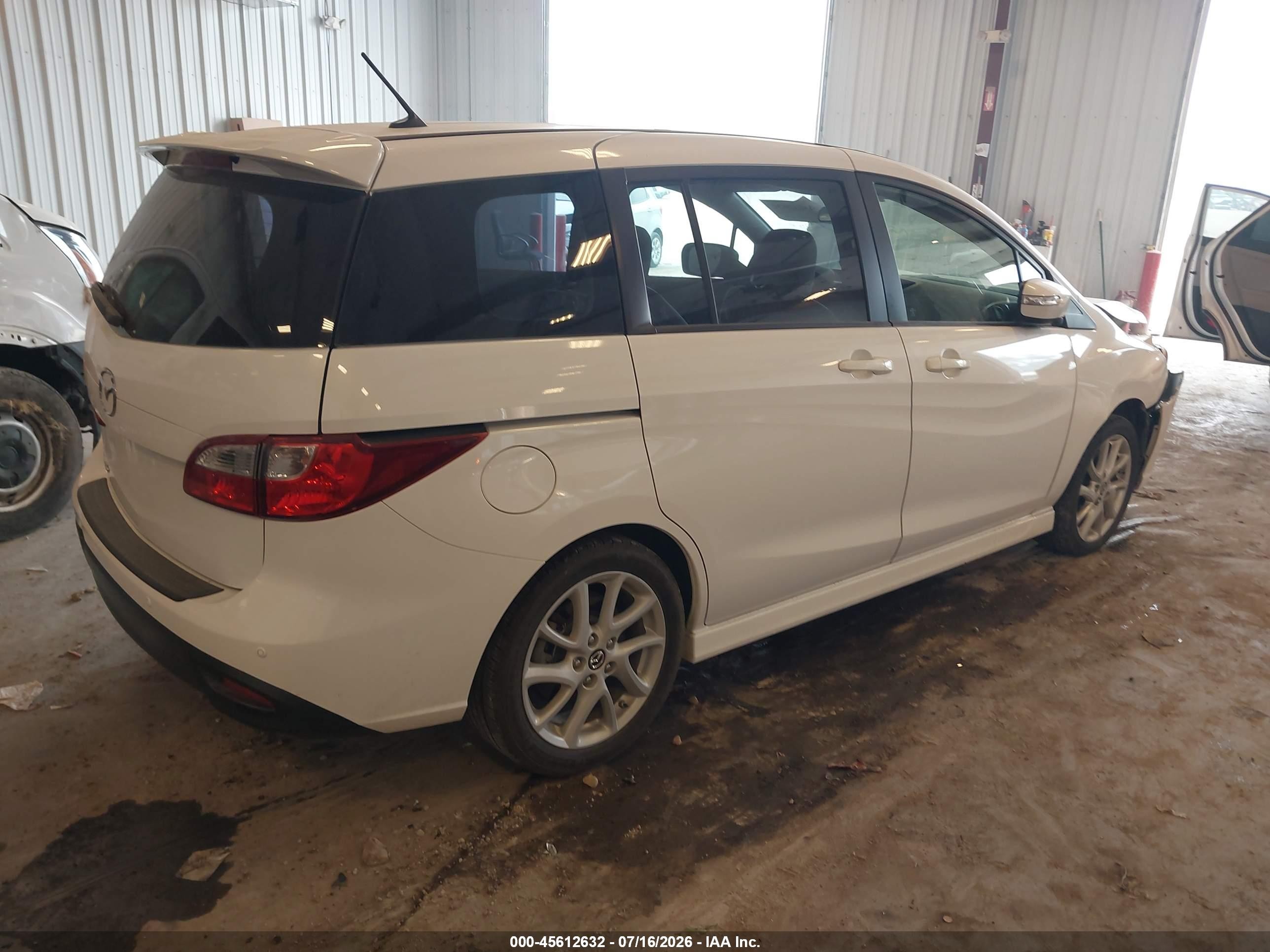 2015 Mazda Mazda5 Touring White vin: JM1CW2CL9F0180004