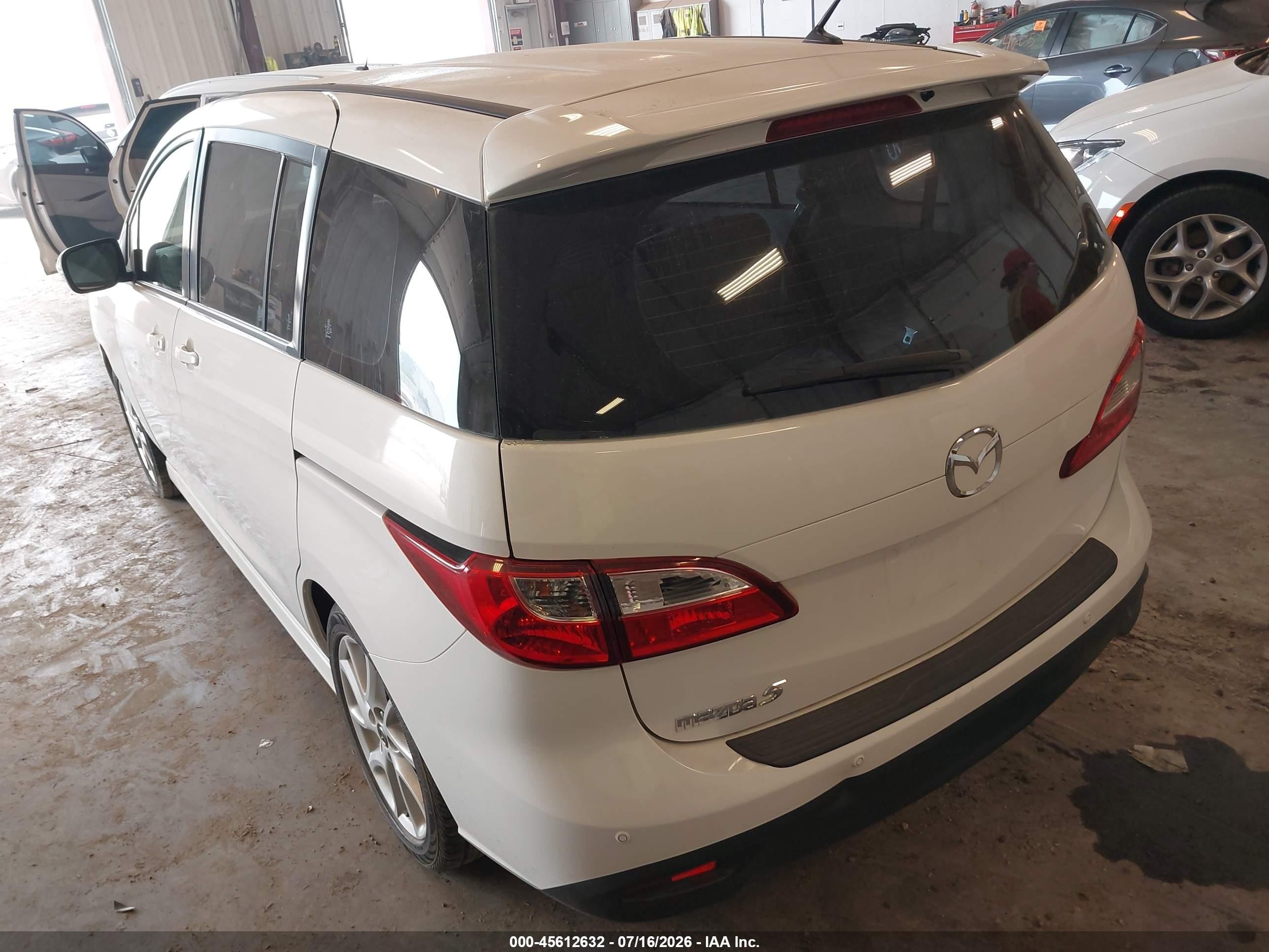 2015 Mazda Mazda5 Touring White vin: JM1CW2CL9F0180004