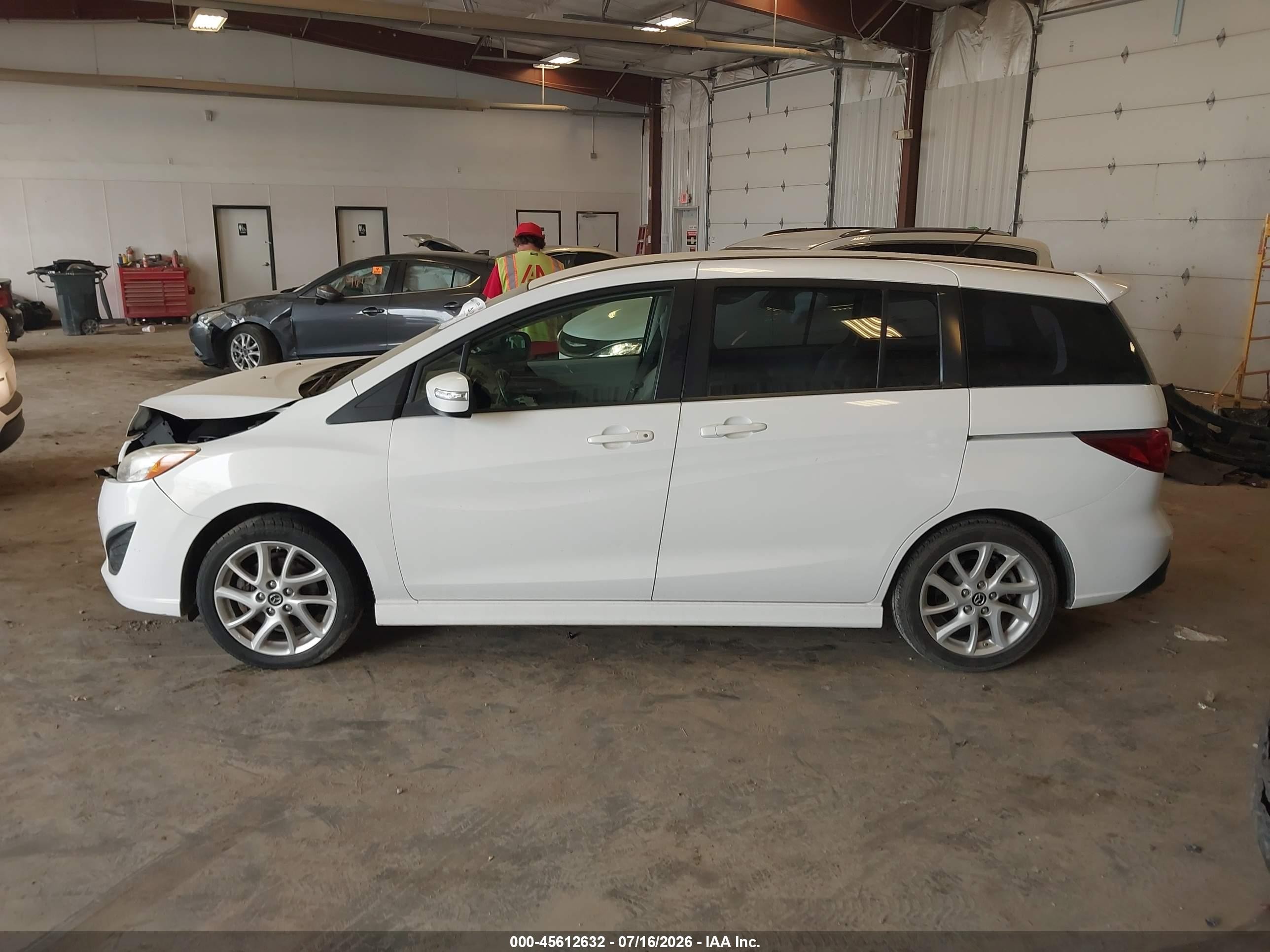 2015 Mazda Mazda5 Touring White vin: JM1CW2CL9F0180004
