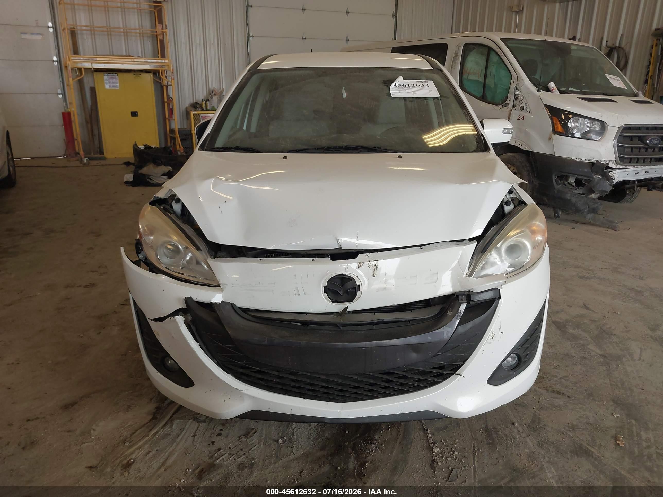 2015 Mazda Mazda5 Touring White vin: JM1CW2CL9F0180004