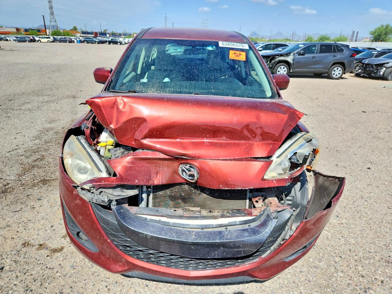 2012 Mazda 5 Темно-бордовый vin: JM1CW2CLXC0107624