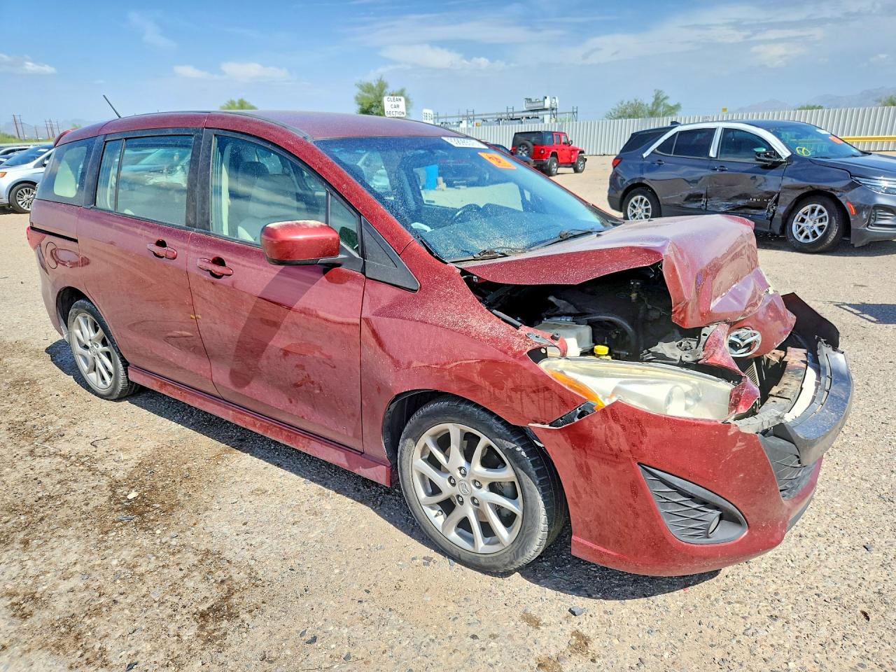 2012 Mazda 5 Темно-бордовый vin: JM1CW2CLXC0107624