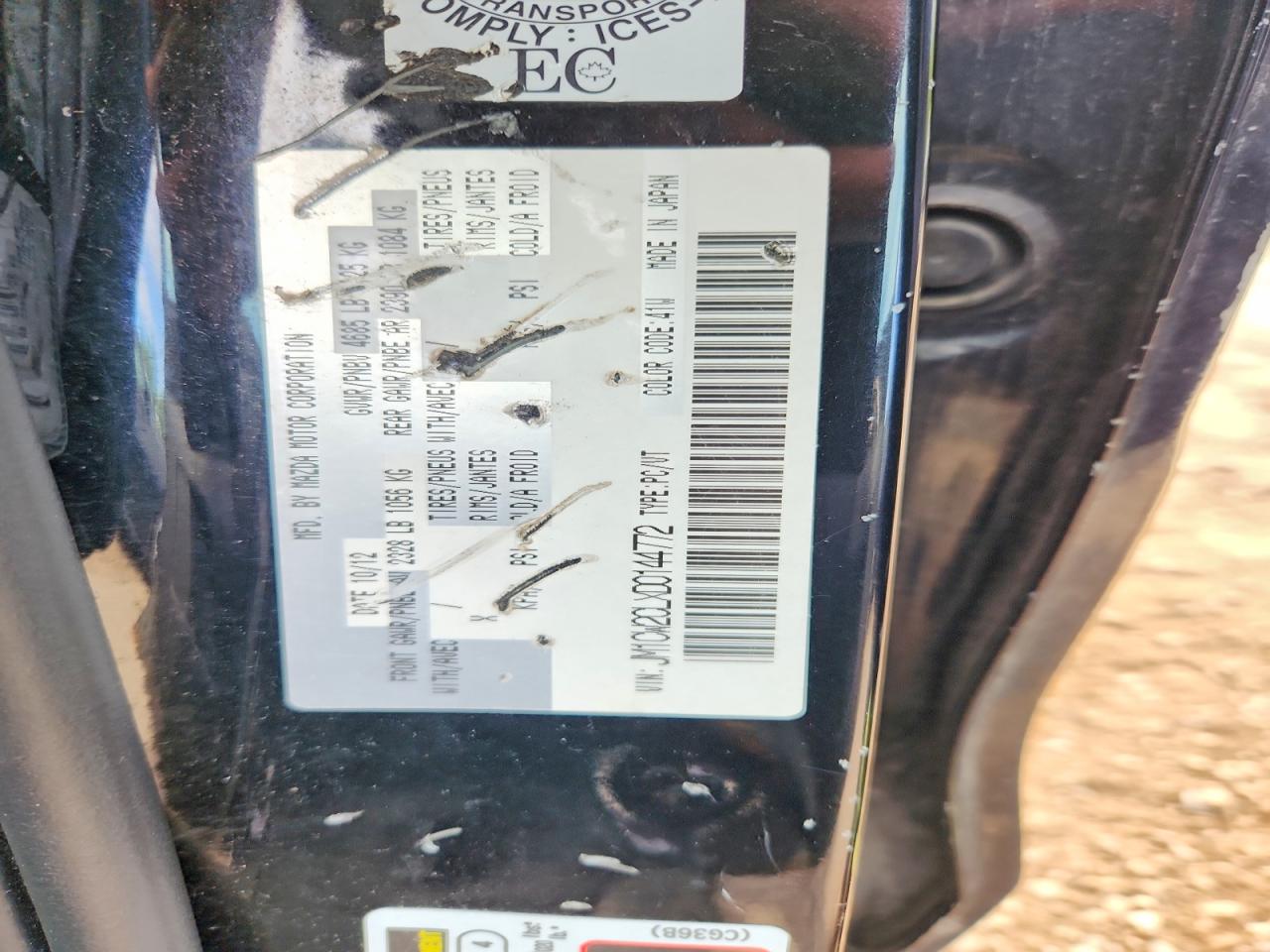 2013 Mazda 5 Black vin: JM1CW2CLXD0144772
