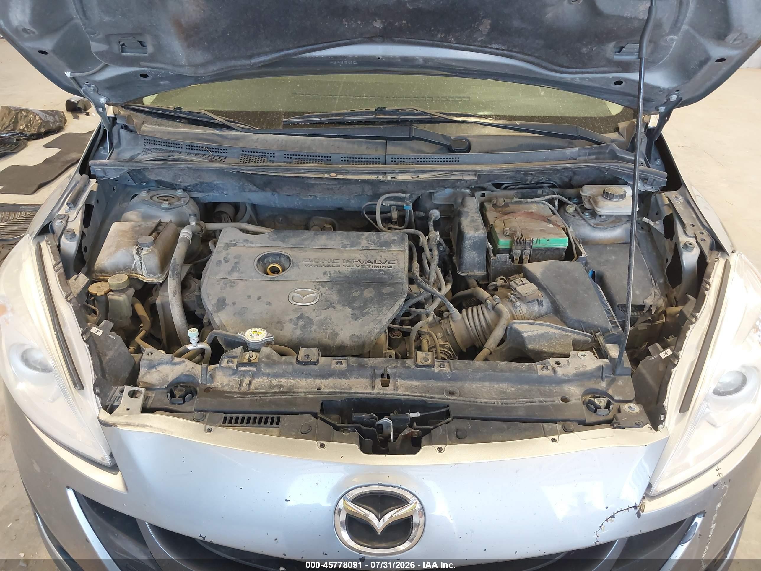 2013 Mazda Mazda5 Touring Silver vin: JM1CW2CLXD0153522