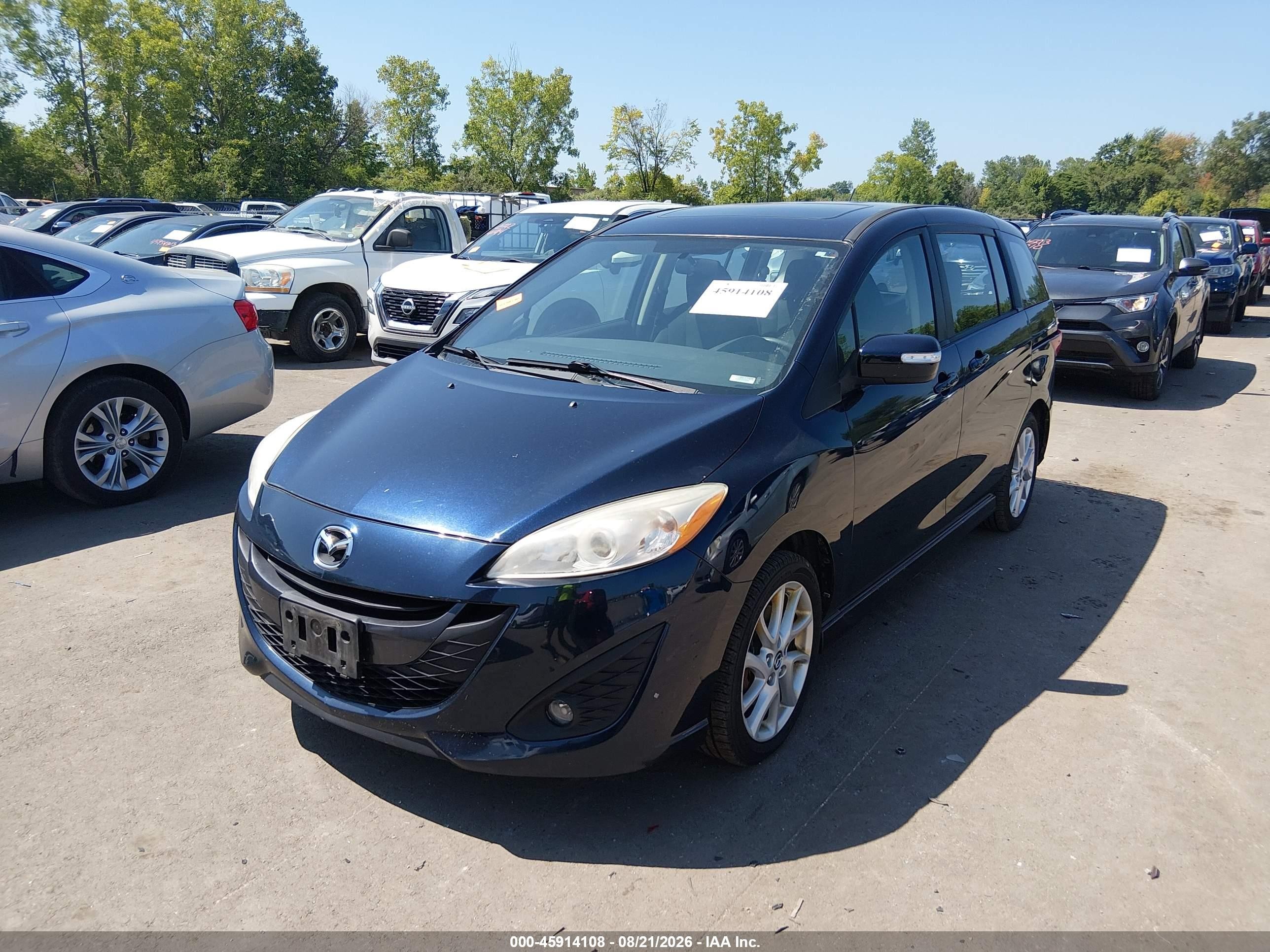 2014 Mazda Mazda5 Touring Dark Blue vin: JM1CW2CLXE0171133