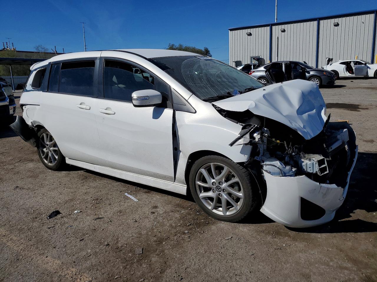 2014 Mazda 5 Touring White vin: JM1CW2CLXE0172816