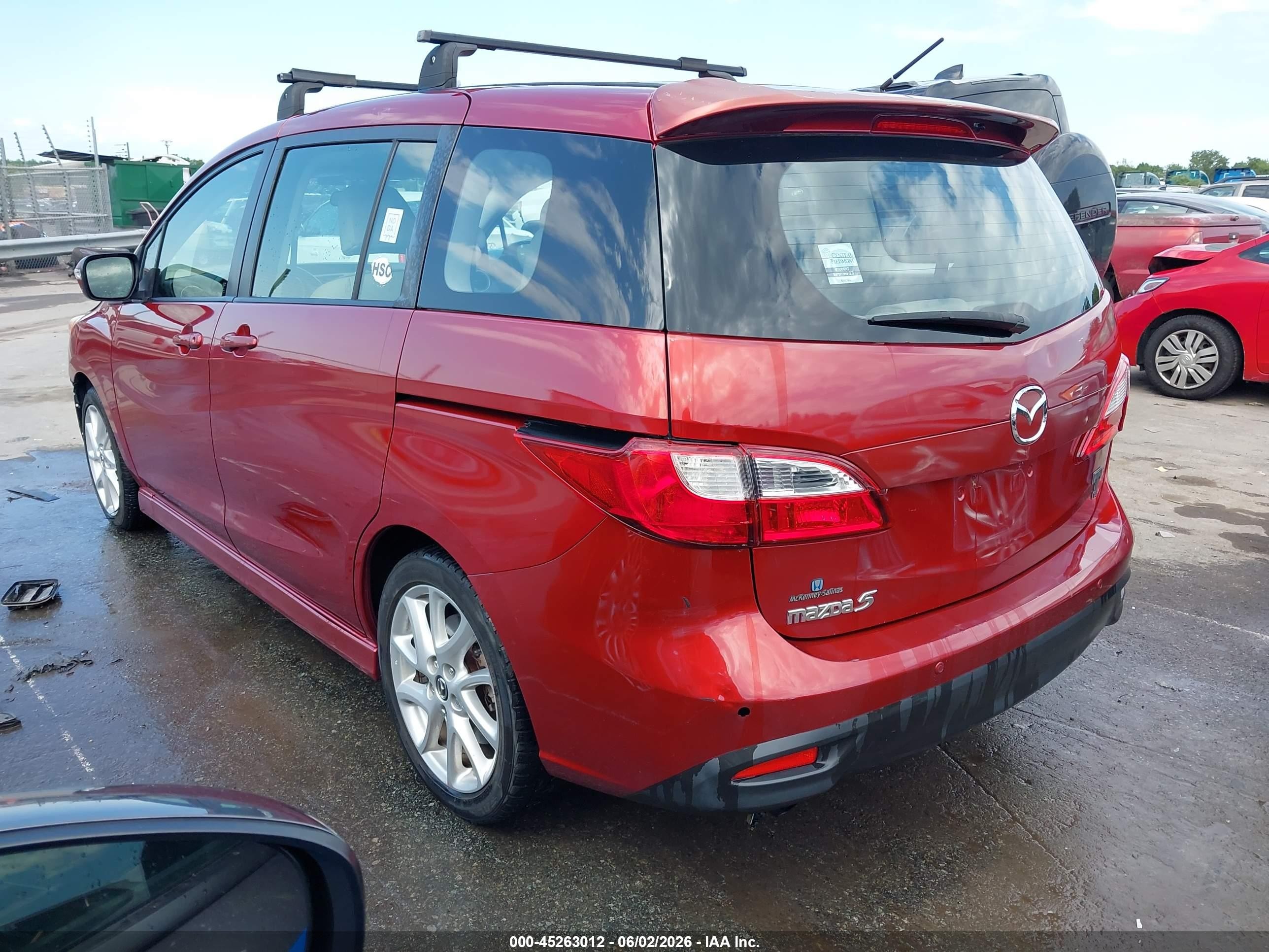 2014 Mazda Mazda5 Grand Touring Красный vin: JM1CW2DL0E0168031