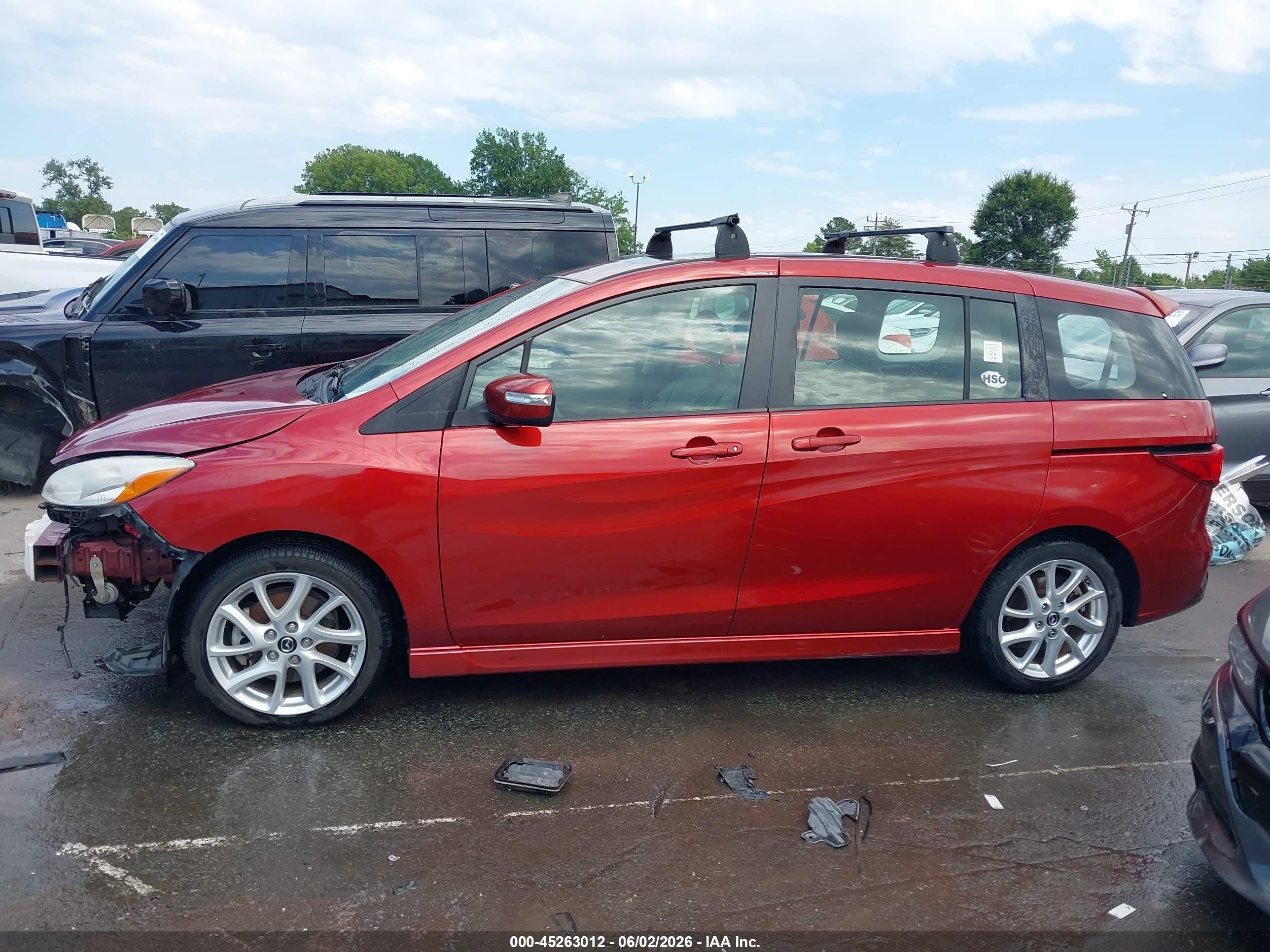 2014 Mazda Mazda5 Grand Touring Красный vin: JM1CW2DL0E0168031