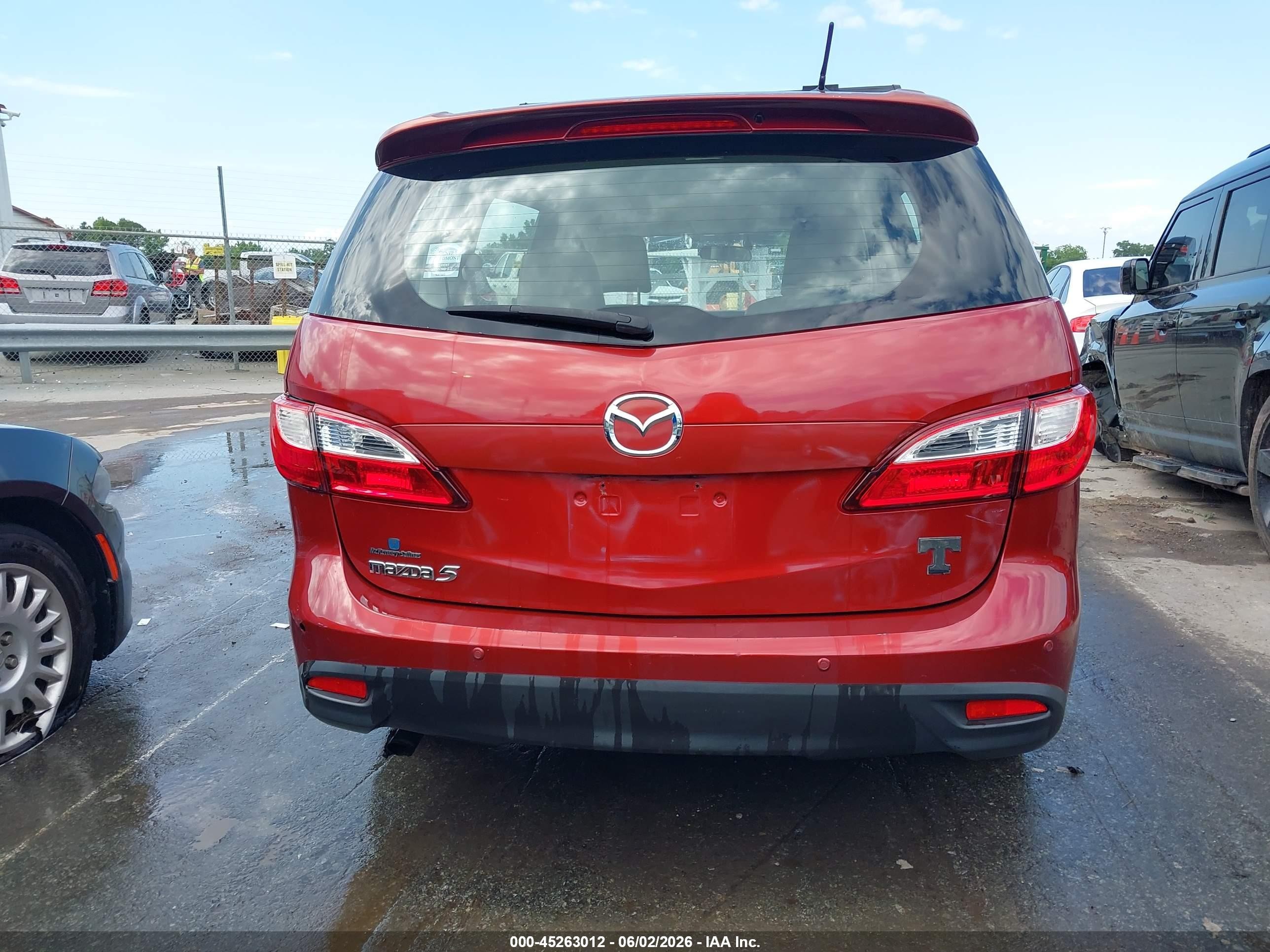 2014 Mazda Mazda5 Grand Touring Красный vin: JM1CW2DL0E0168031