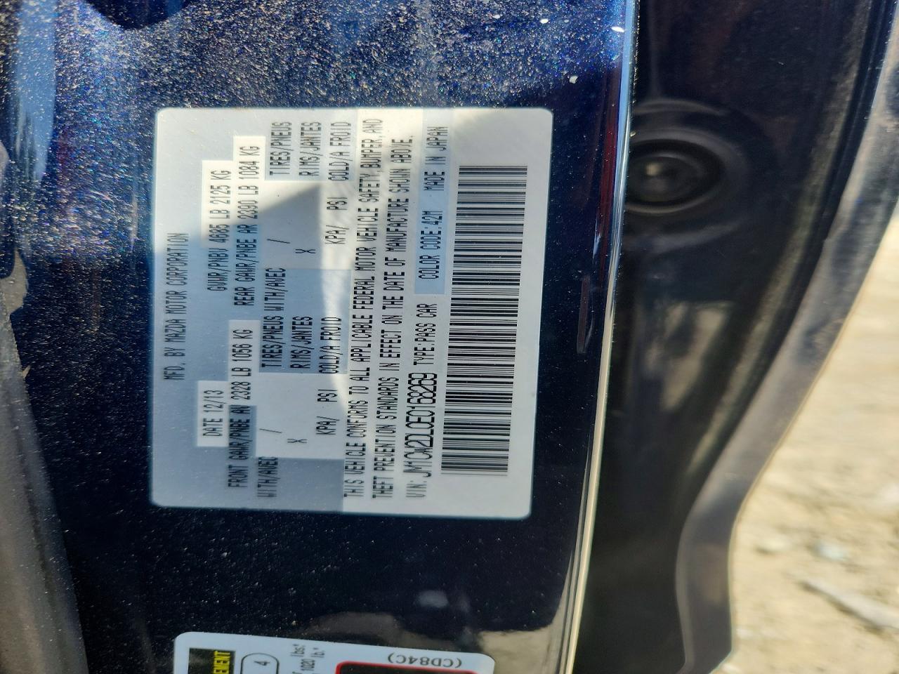 2014 Mazda 5 Grand Touring Blue vin: JM1CW2DL0E0168269