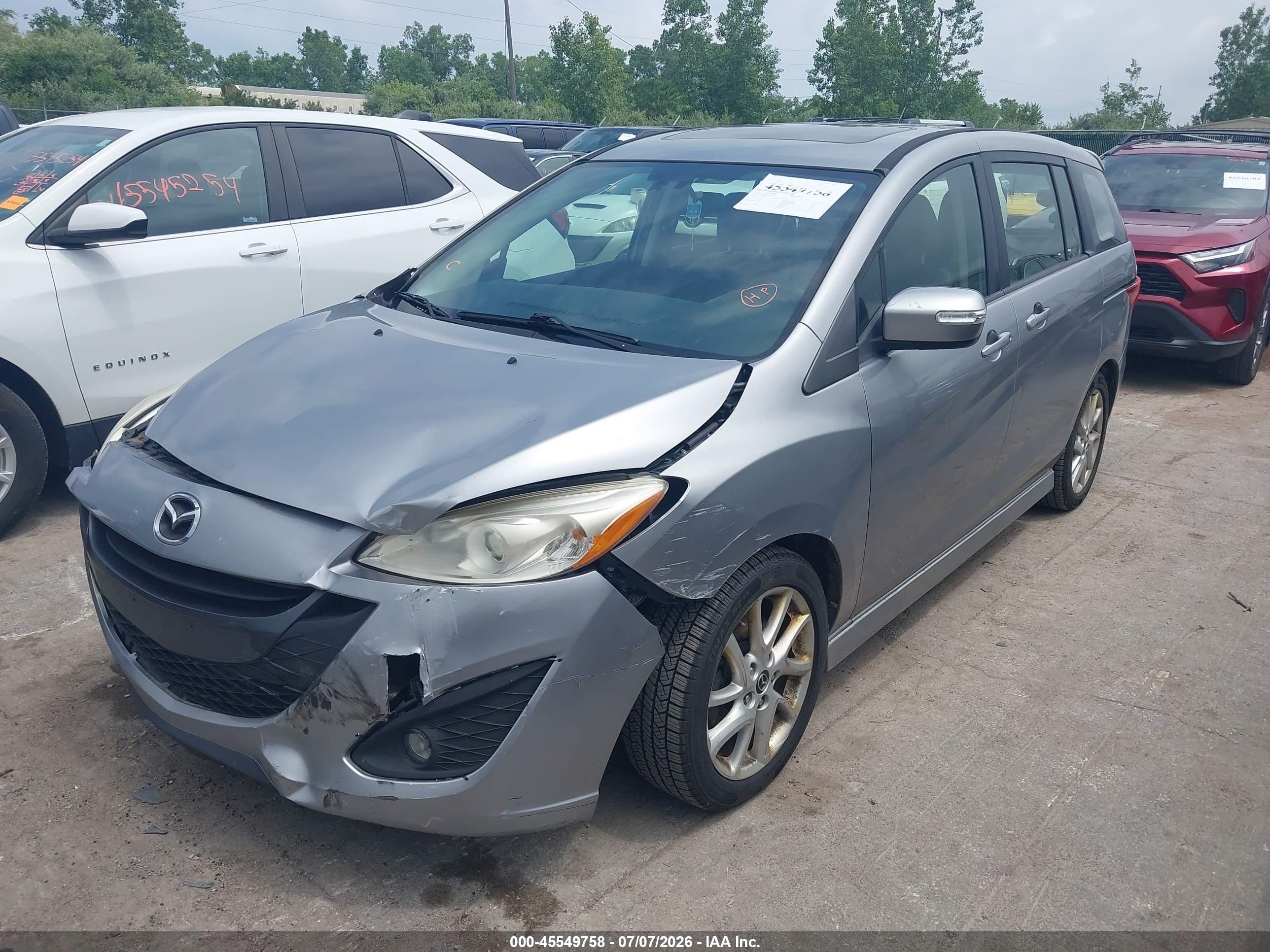 2015 Mazda Mazda5 Grand Touring Silver vin: JM1CW2DL0F0189379