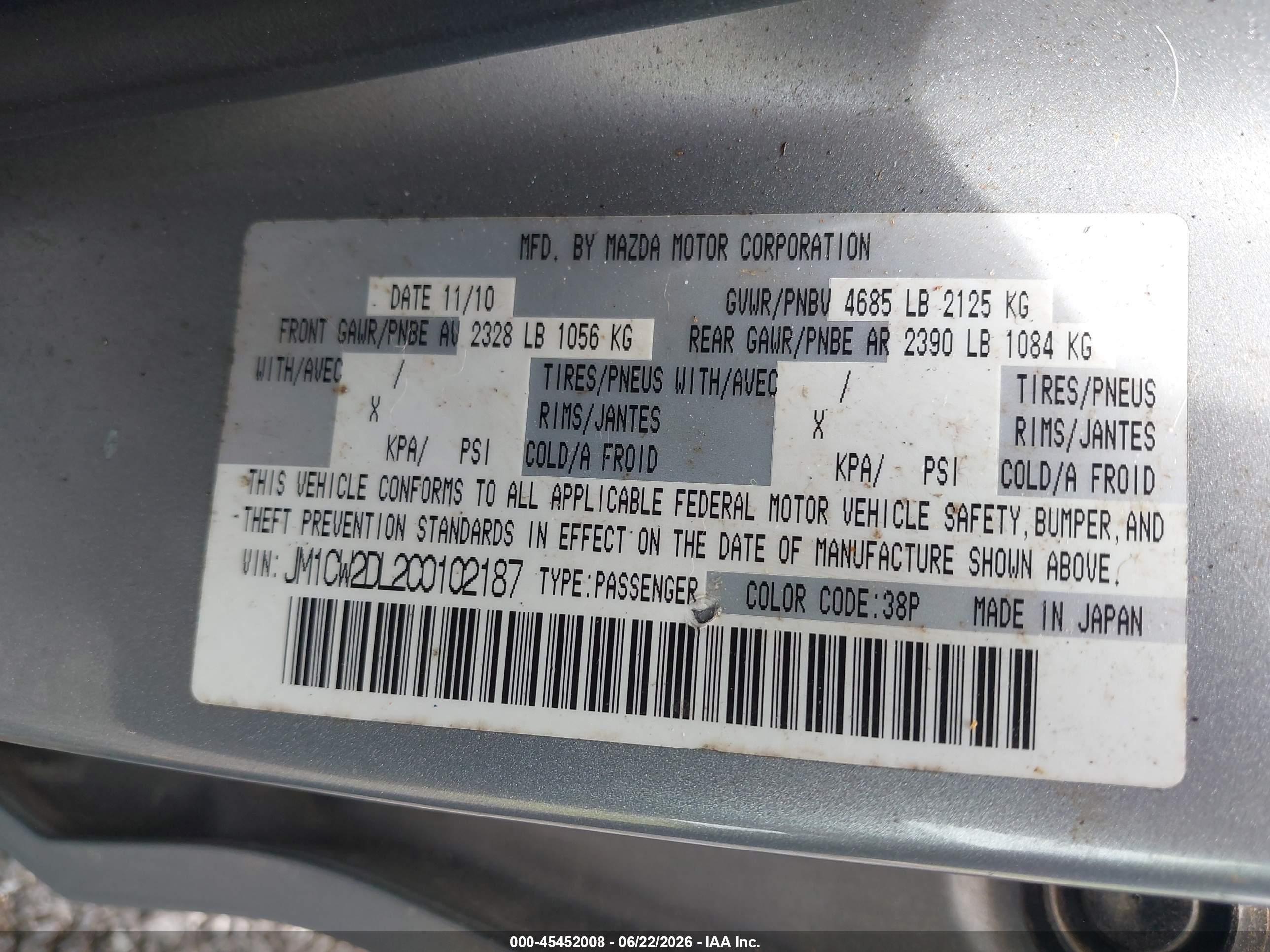 2012 Mazda Mazda5 Grand Touring Silver vin: JM1CW2DL2C0102187