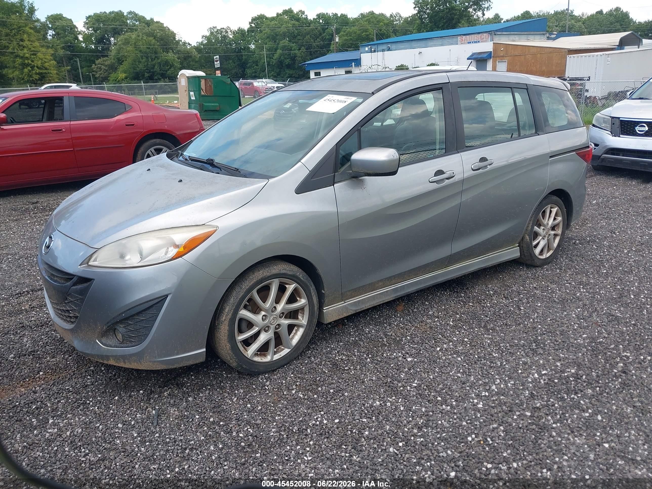 2012 Mazda Mazda5 Grand Touring Silver vin: JM1CW2DL2C0102187