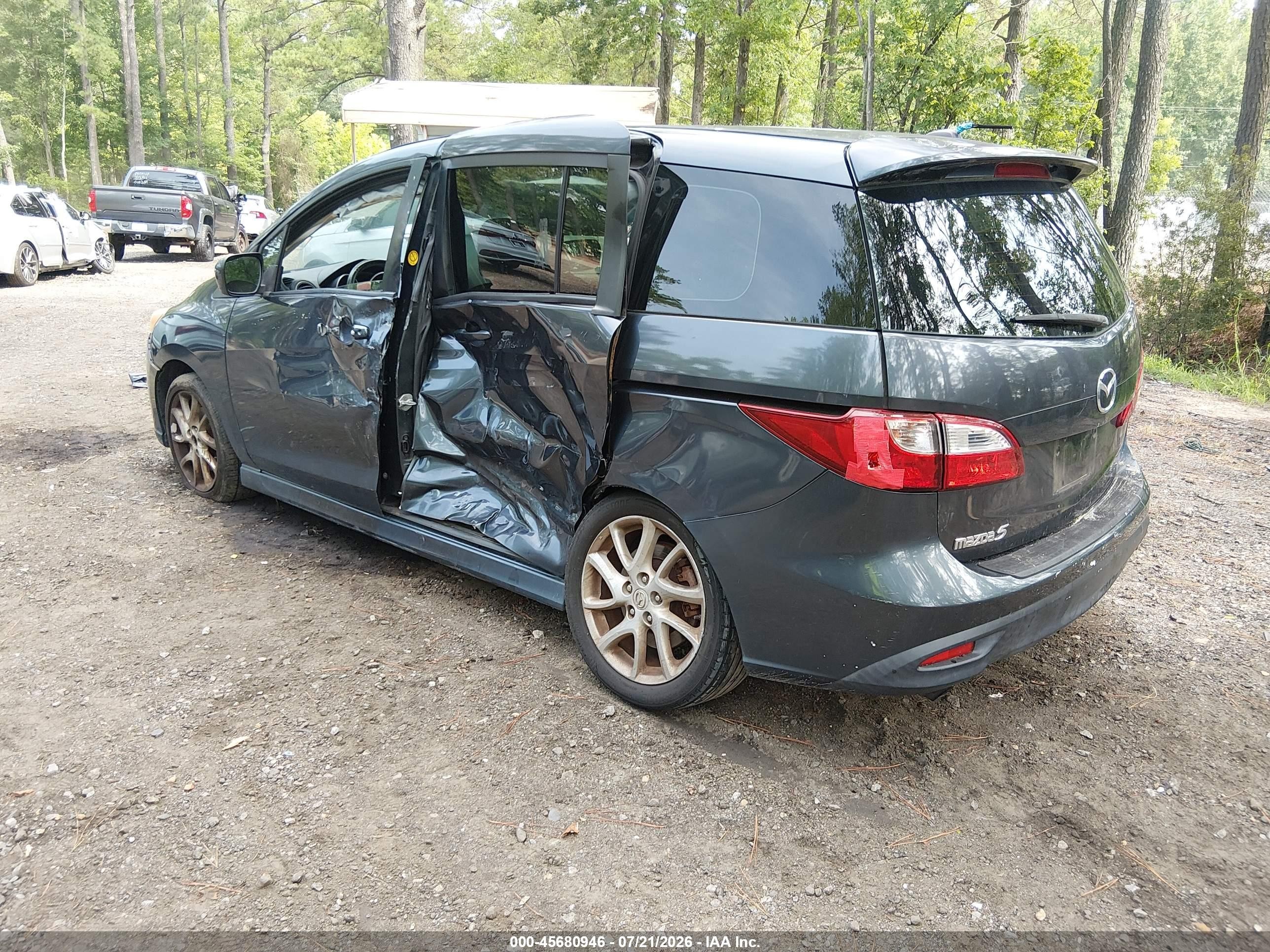 2012 Mazda Mazda5 Grand Touring Gray vin: JM1CW2DL2C0108989