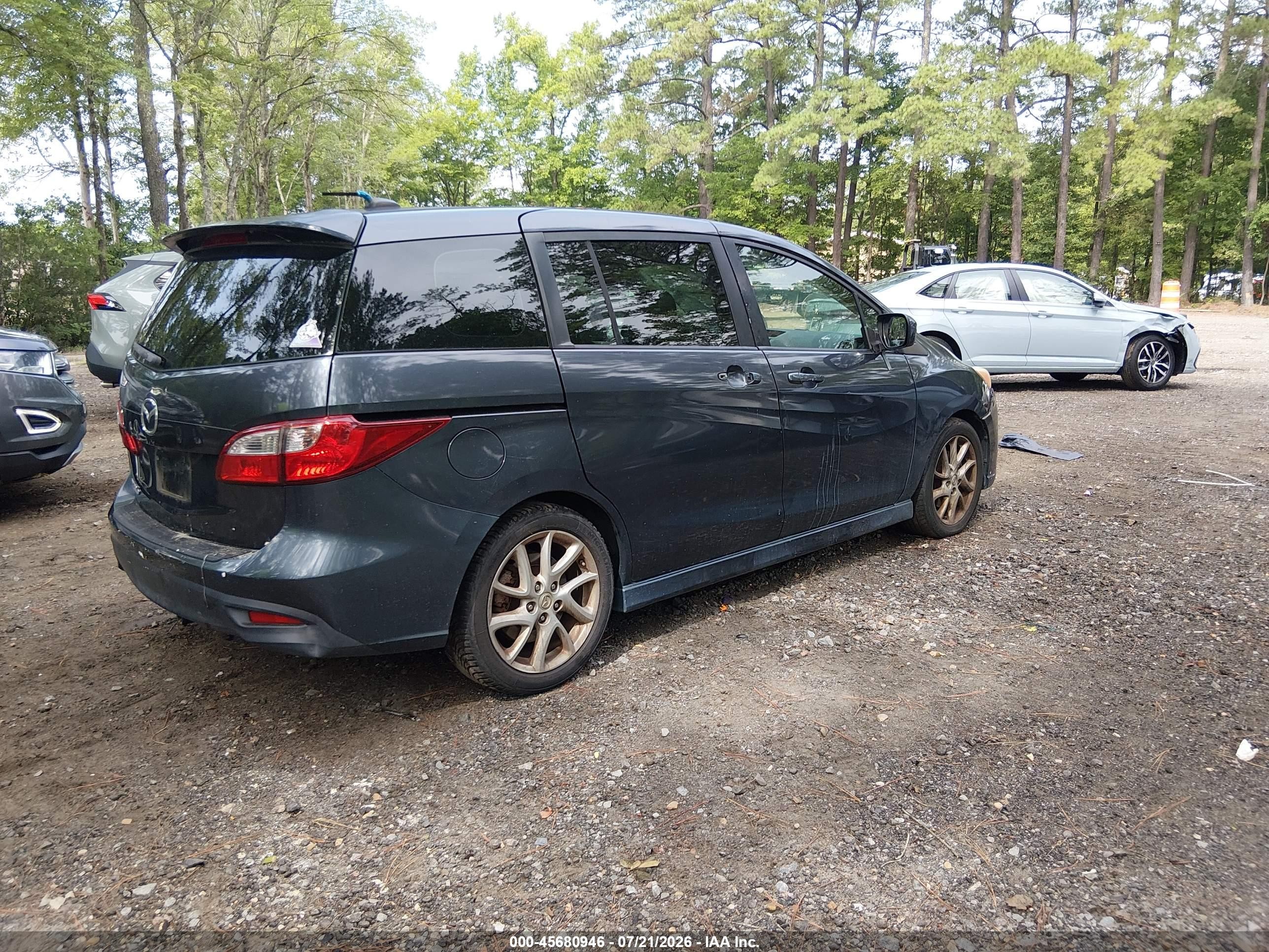 2012 Mazda Mazda5 Grand Touring Gray vin: JM1CW2DL2C0108989
