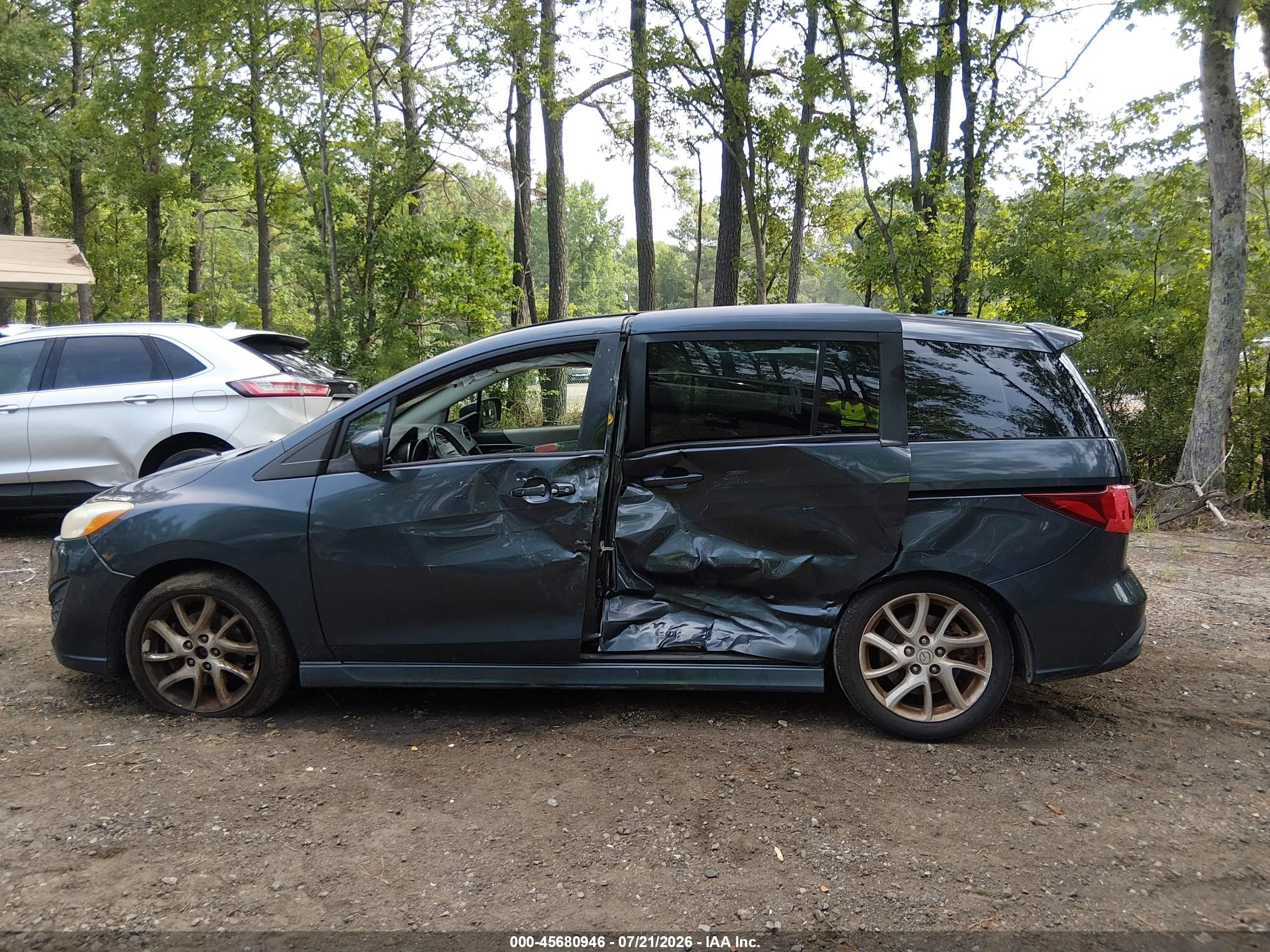 2012 Mazda Mazda5 Grand Touring Gray vin: JM1CW2DL2C0108989