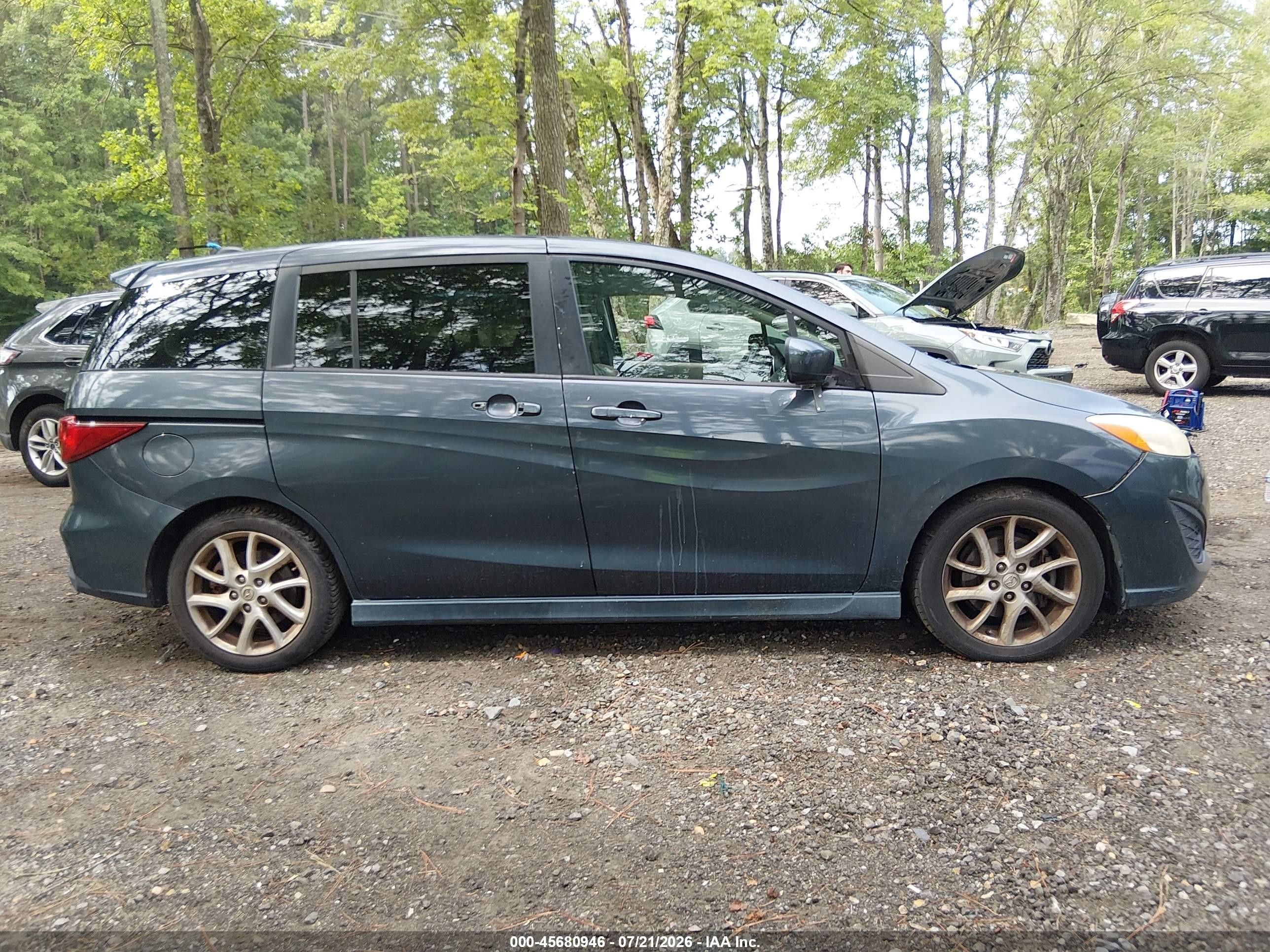 2012 Mazda Mazda5 Grand Touring Gray vin: JM1CW2DL2C0108989