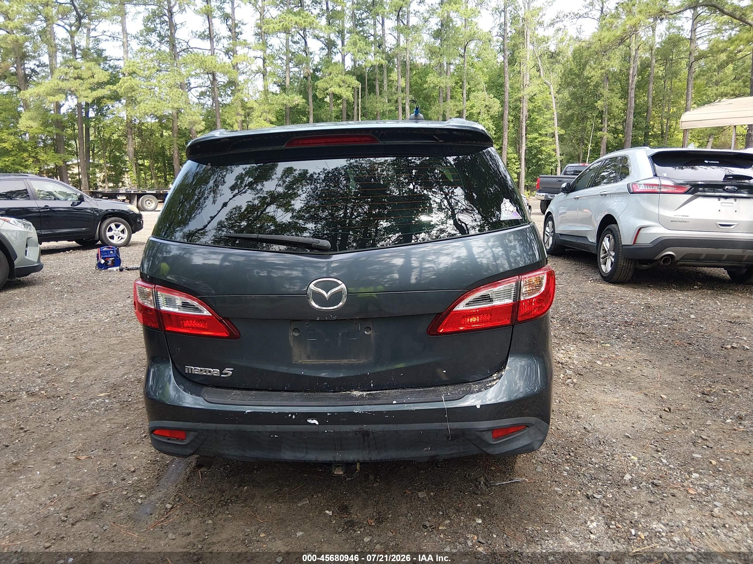 2012 Mazda Mazda5 Grand Touring Gray vin: JM1CW2DL2C0108989