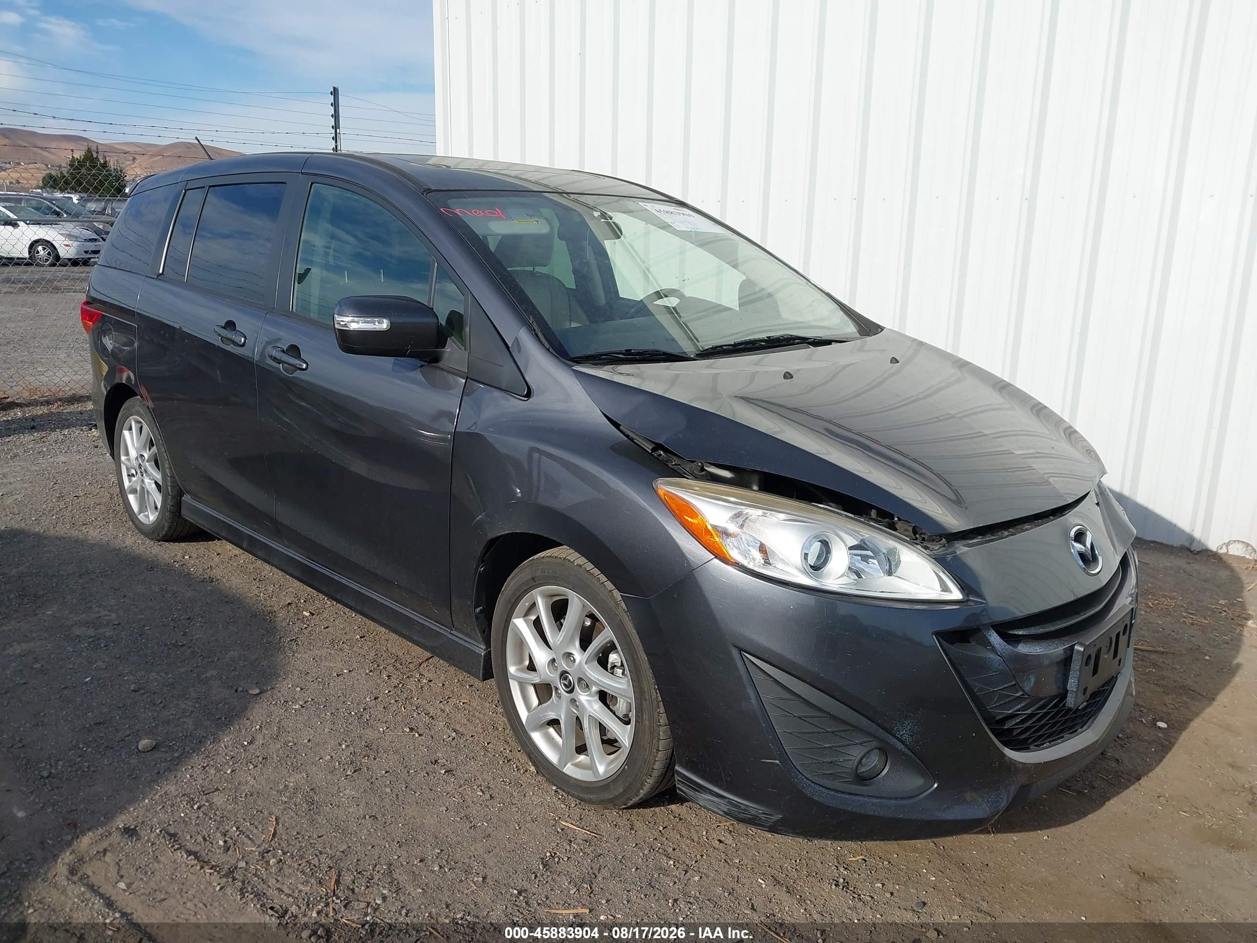 2013 Mazda Mazda5 Grand Touring Gray vin: JM1CW2DL2D0156154