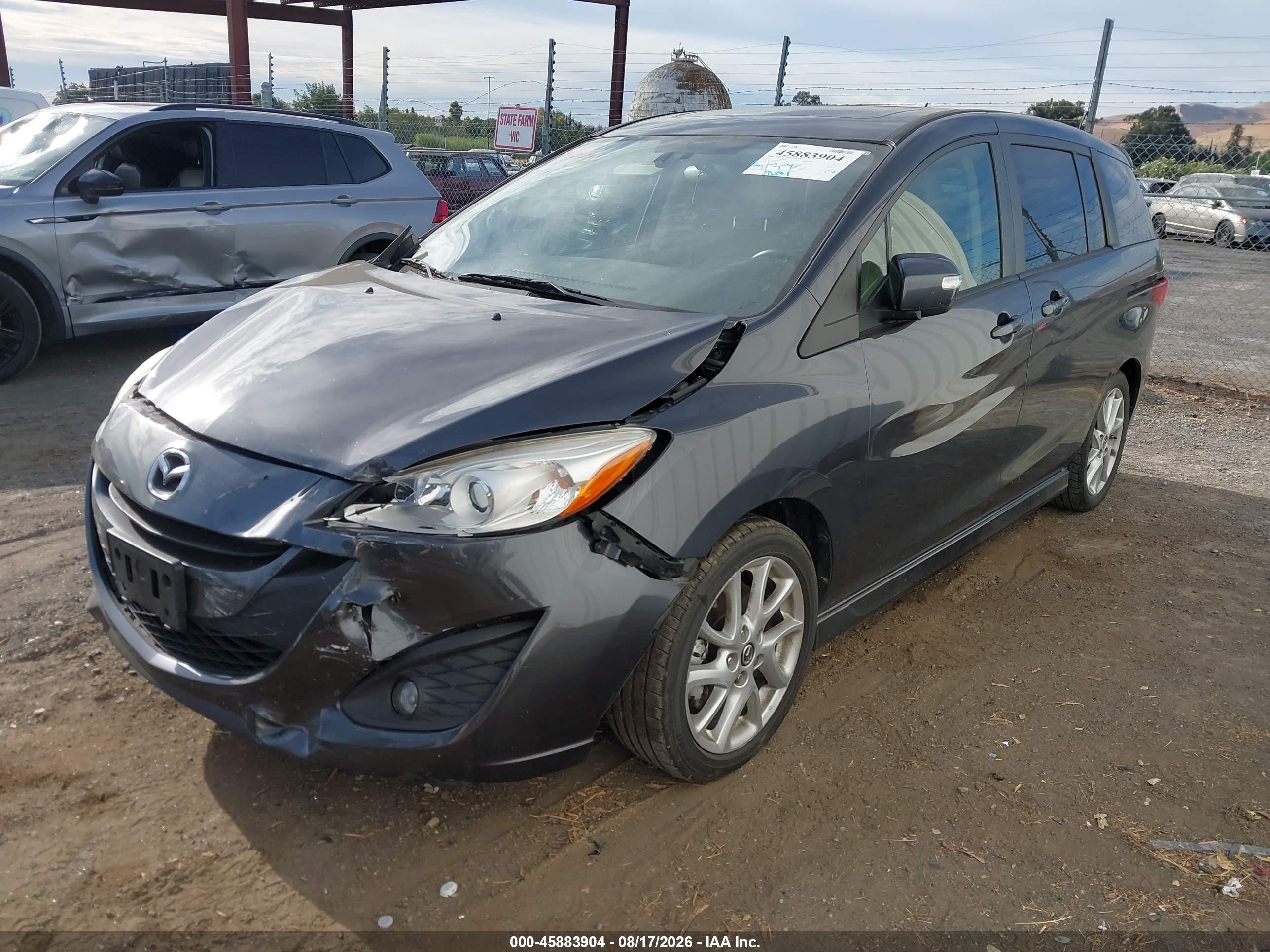 2013 Mazda Mazda5 Grand Touring Gray vin: JM1CW2DL2D0156154
