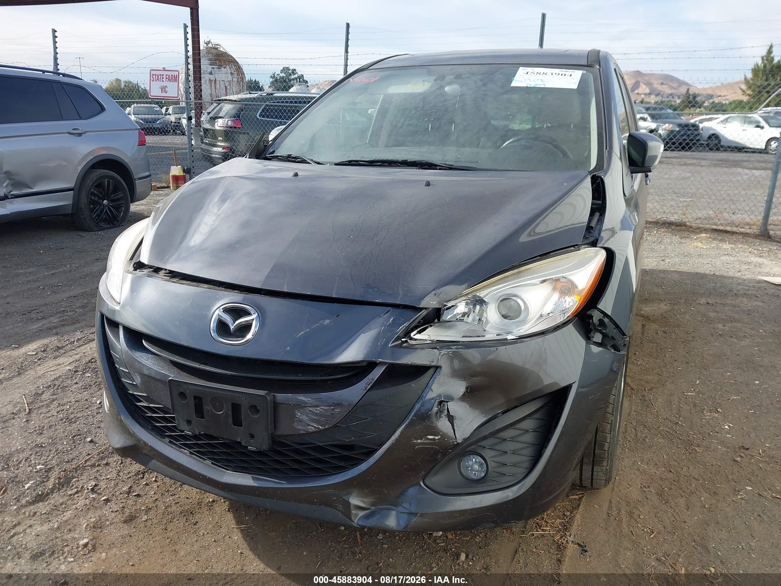 2013 Mazda Mazda5 Grand Touring Gray vin: JM1CW2DL2D0156154