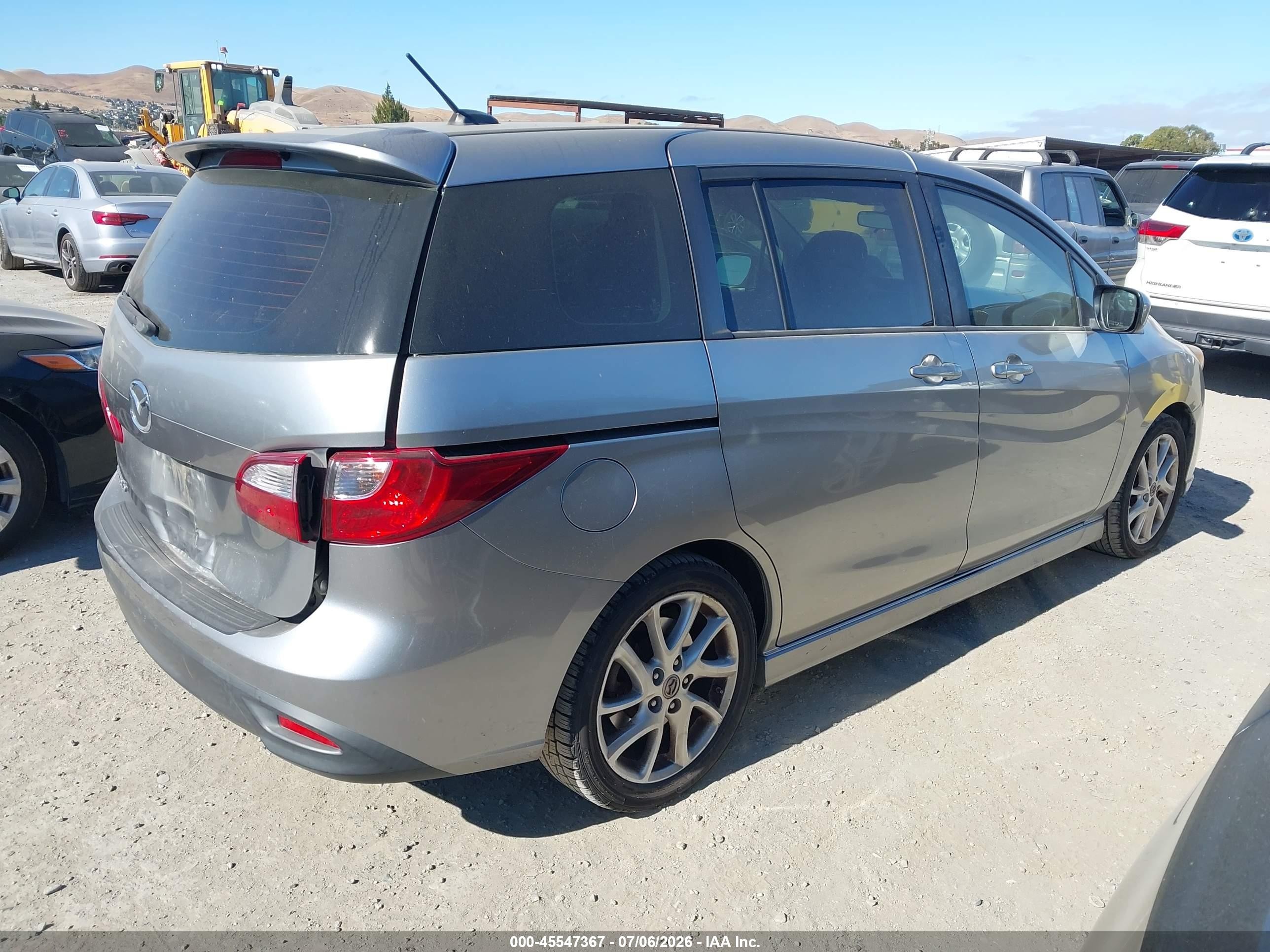 2012 Mazda Mazda5 Grand Touring Gray vin: JM1CW2DL3C0102800