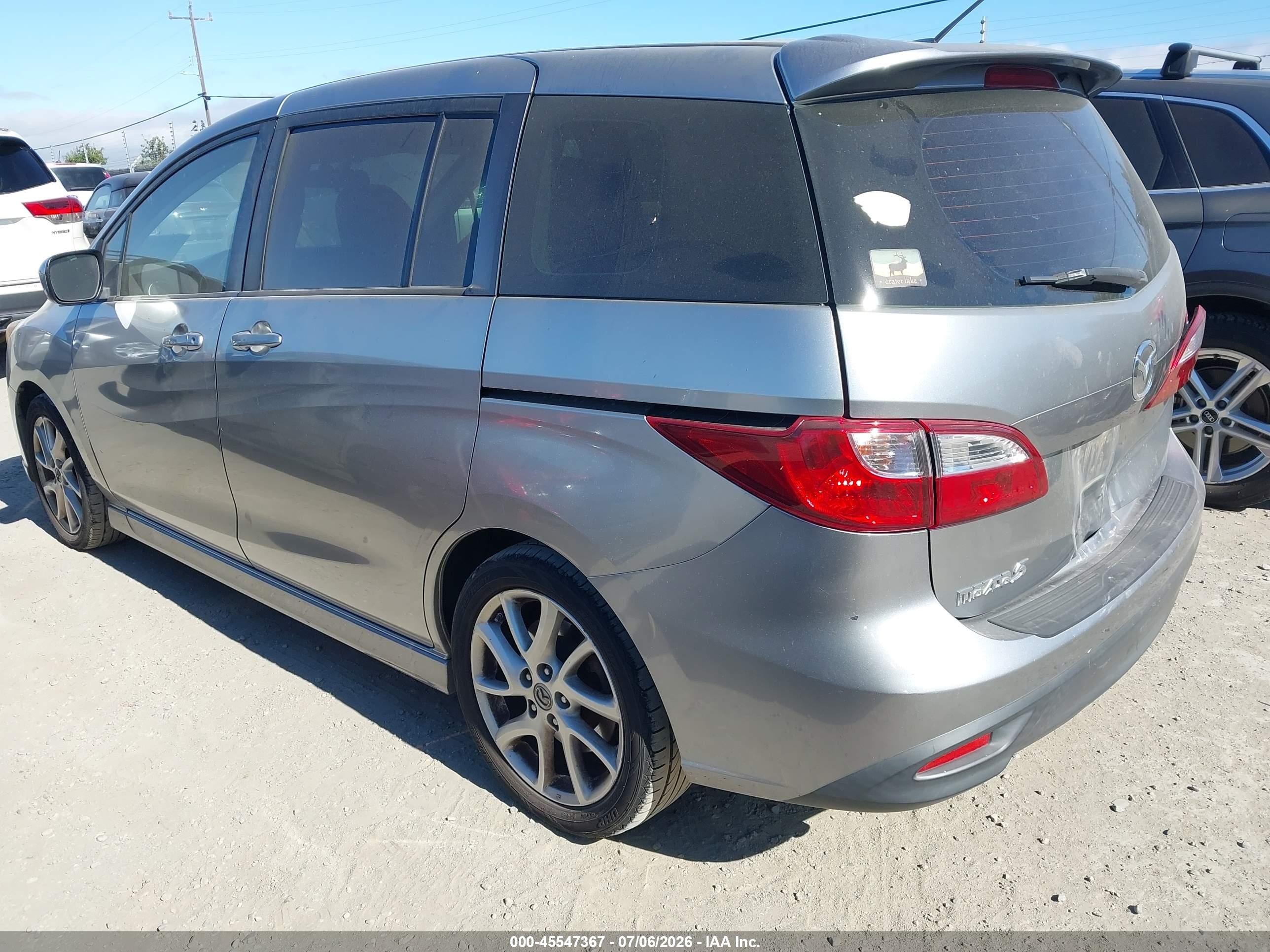 2012 Mazda Mazda5 Grand Touring Gray vin: JM1CW2DL3C0102800