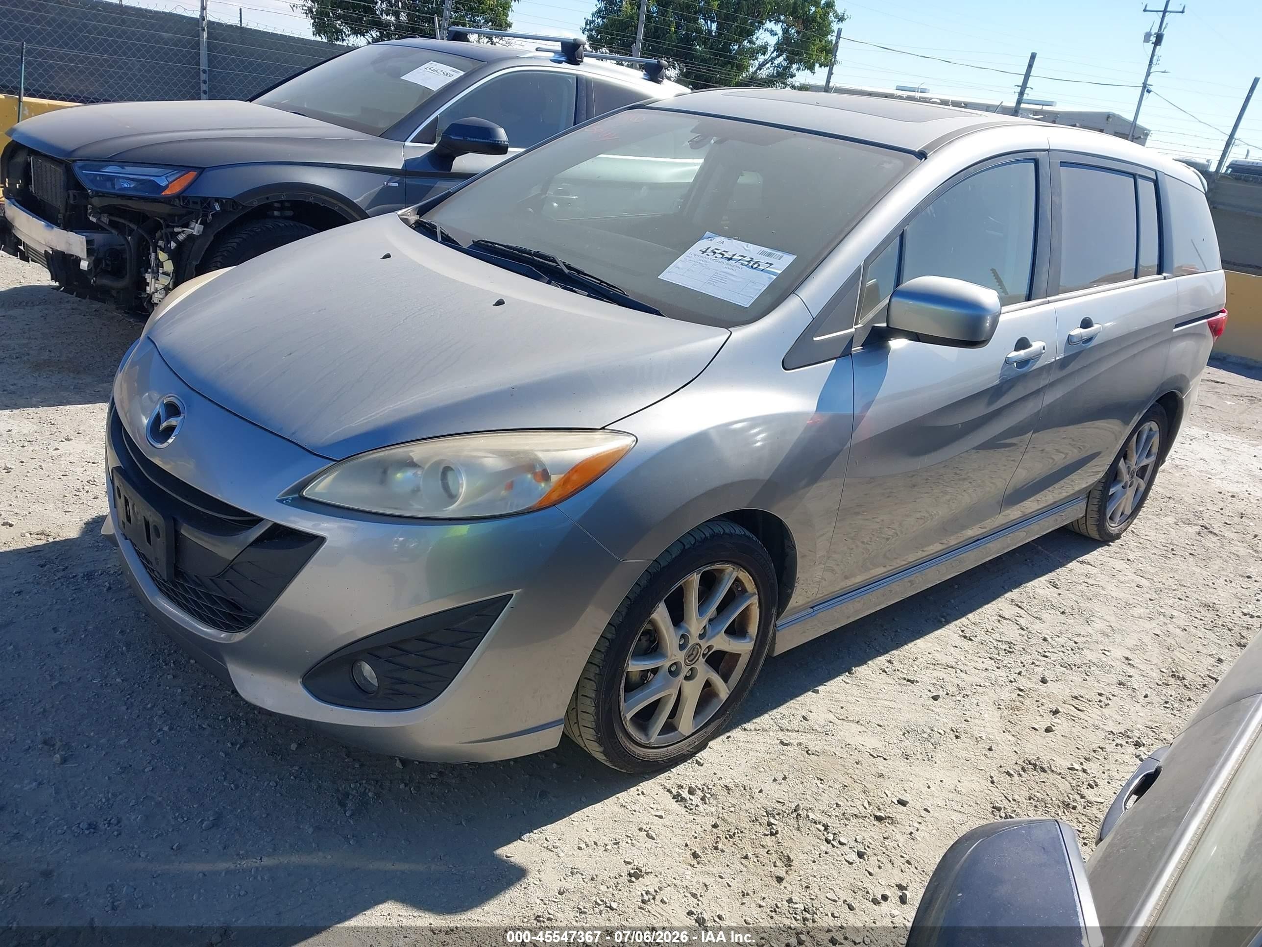 2012 Mazda Mazda5 Grand Touring Gray vin: JM1CW2DL3C0102800