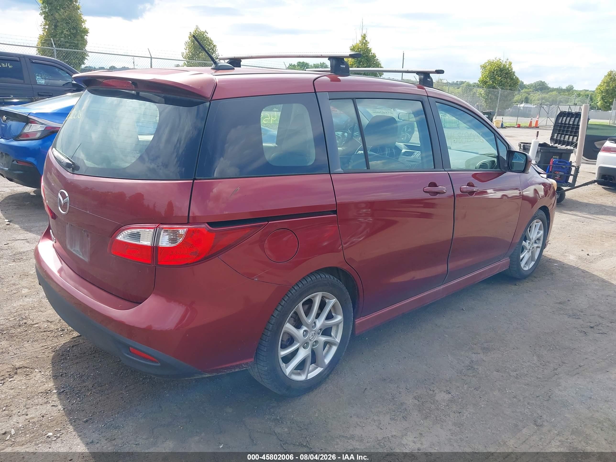 2012 Mazda Mazda5 Grand Touring Red vin: JM1CW2DL3C0130774
