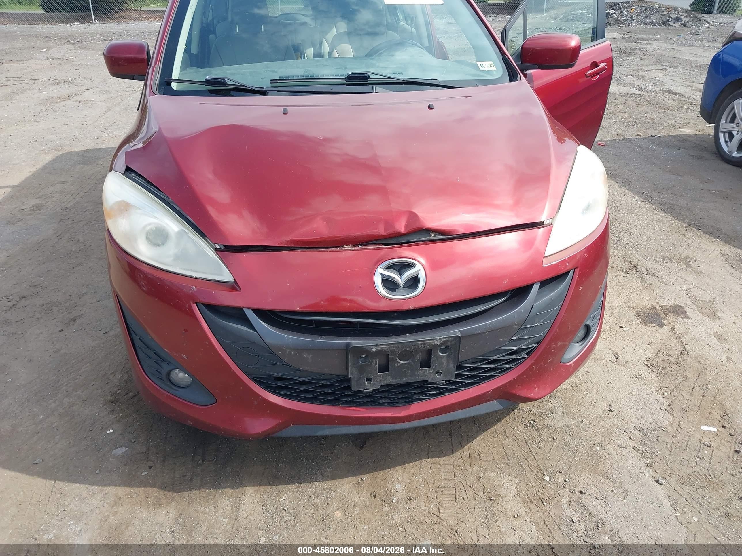 2012 Mazda Mazda5 Grand Touring Red vin: JM1CW2DL3C0130774