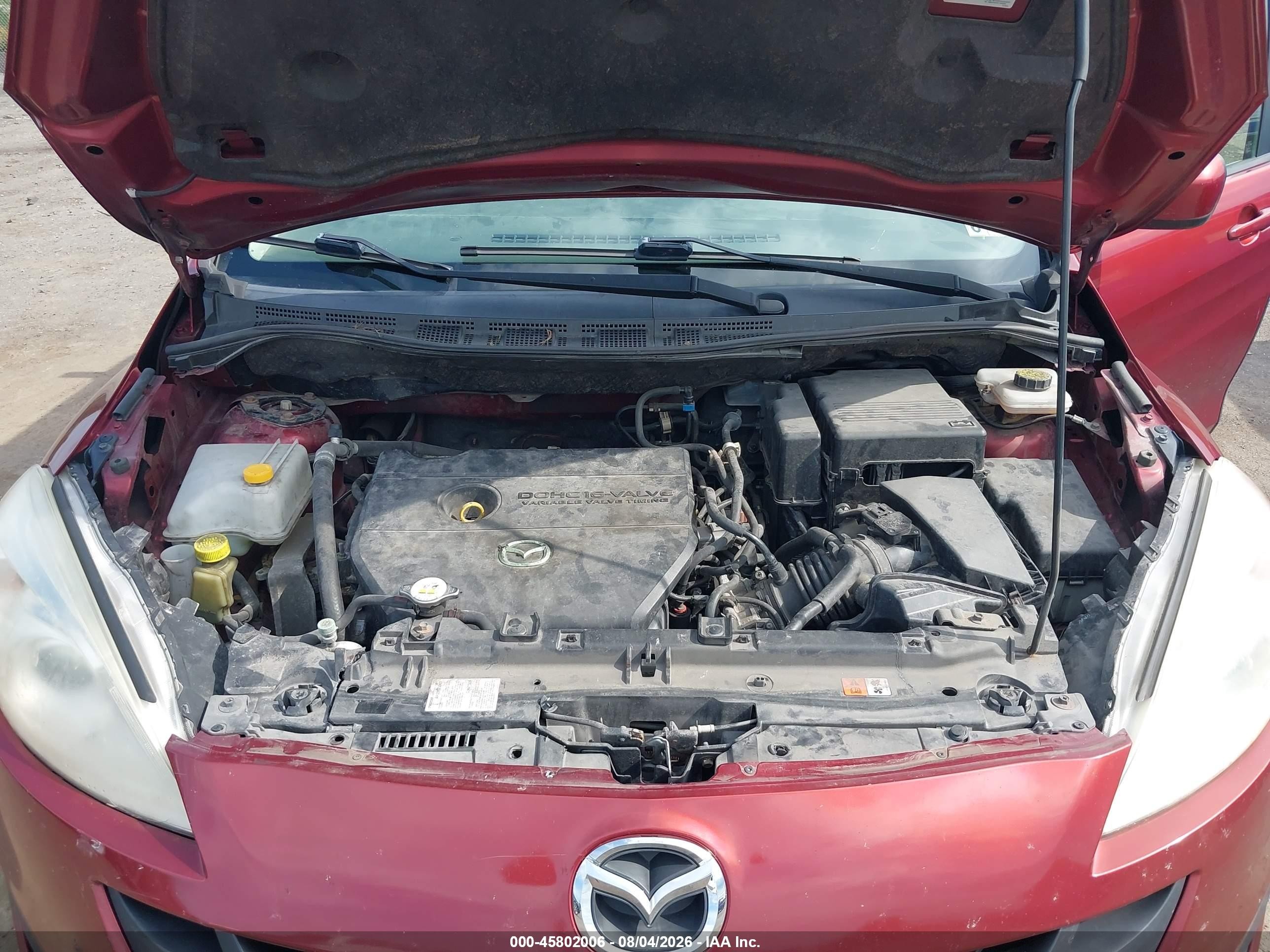 2012 Mazda Mazda5 Grand Touring Red vin: JM1CW2DL3C0130774