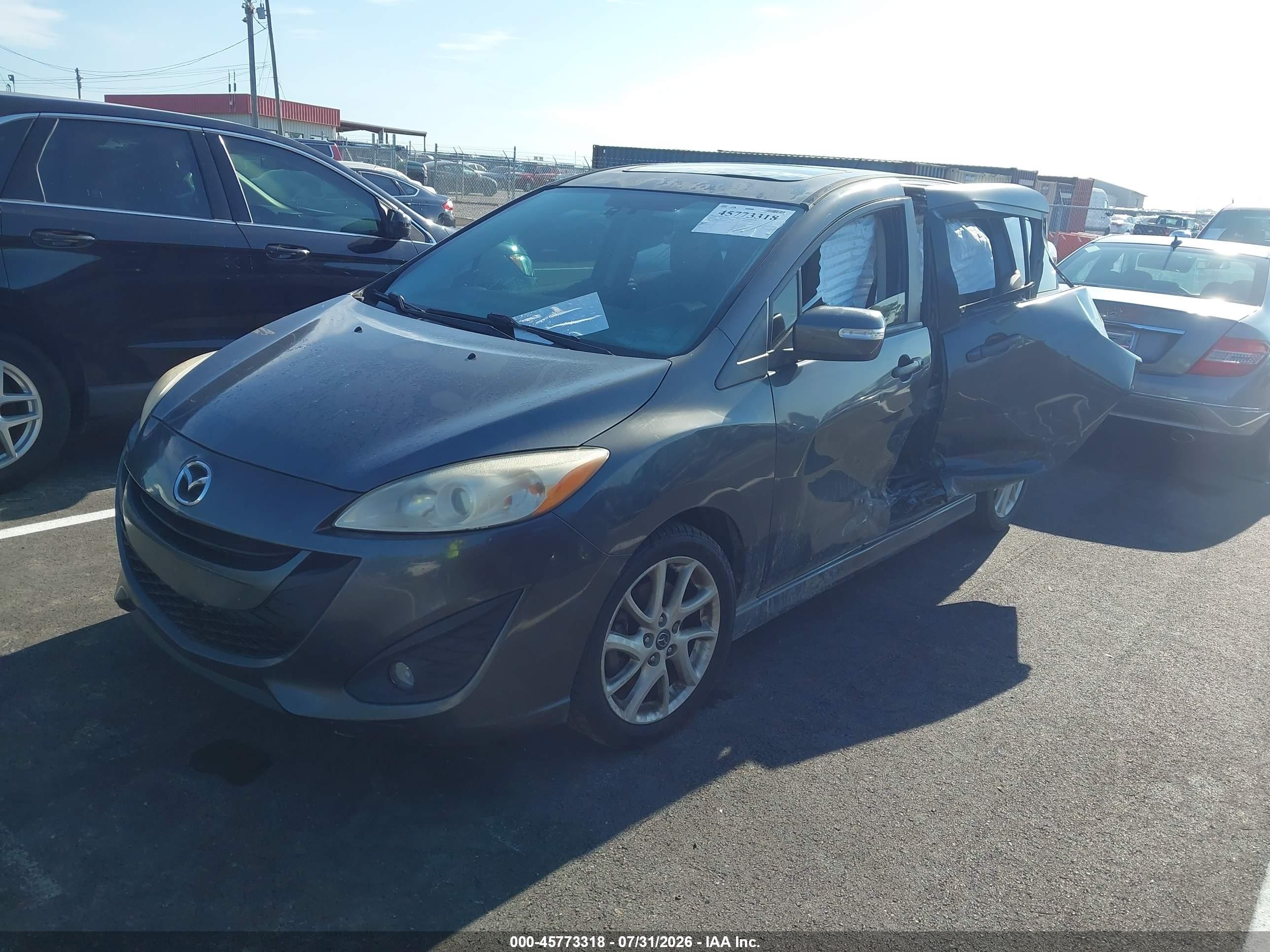 2014 Mazda Mazda5 Grand Touring Gray vin: JM1CW2DL3E0173014