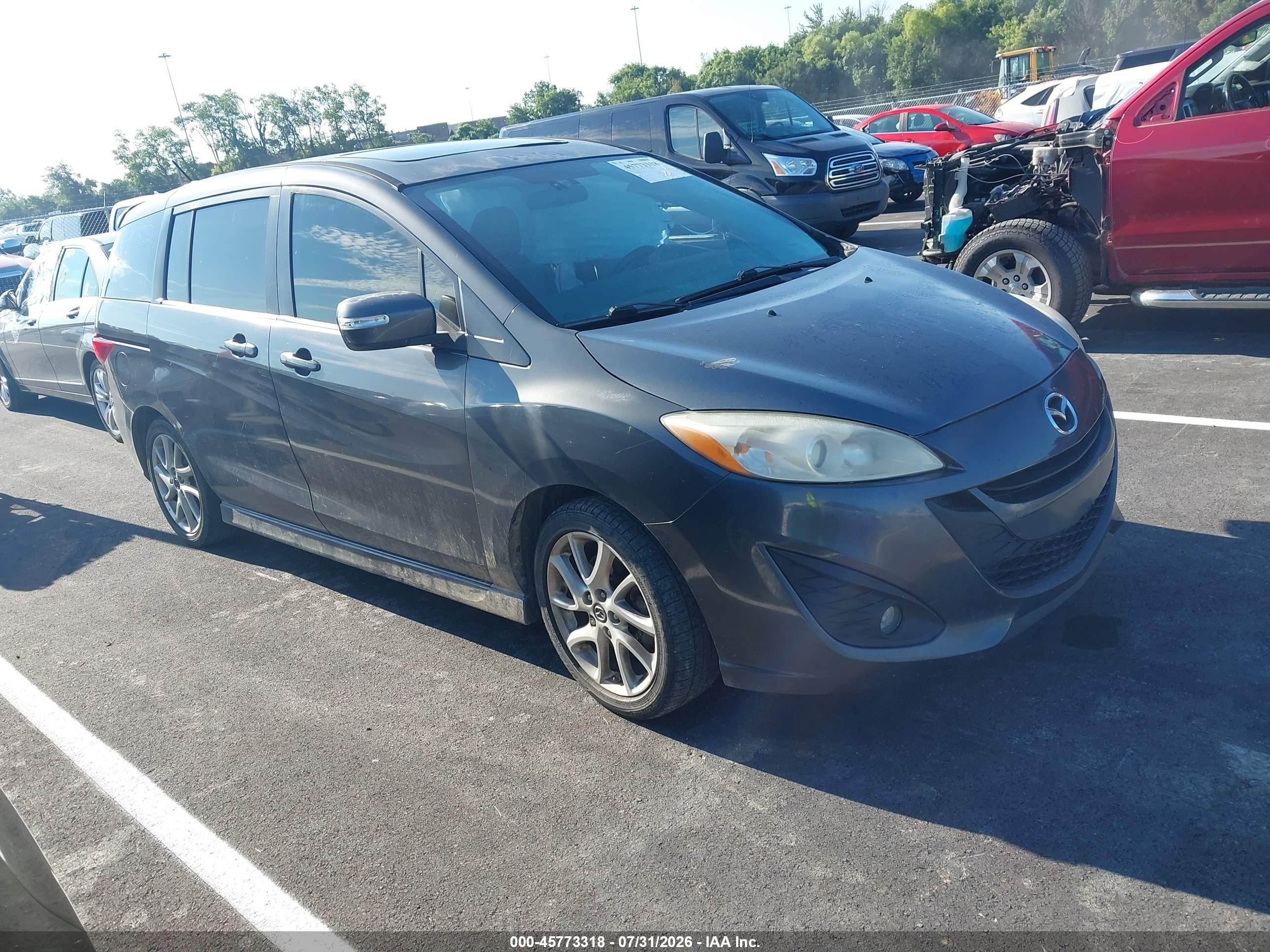 2014 Mazda Mazda5 Grand Touring Gray vin: JM1CW2DL3E0173014