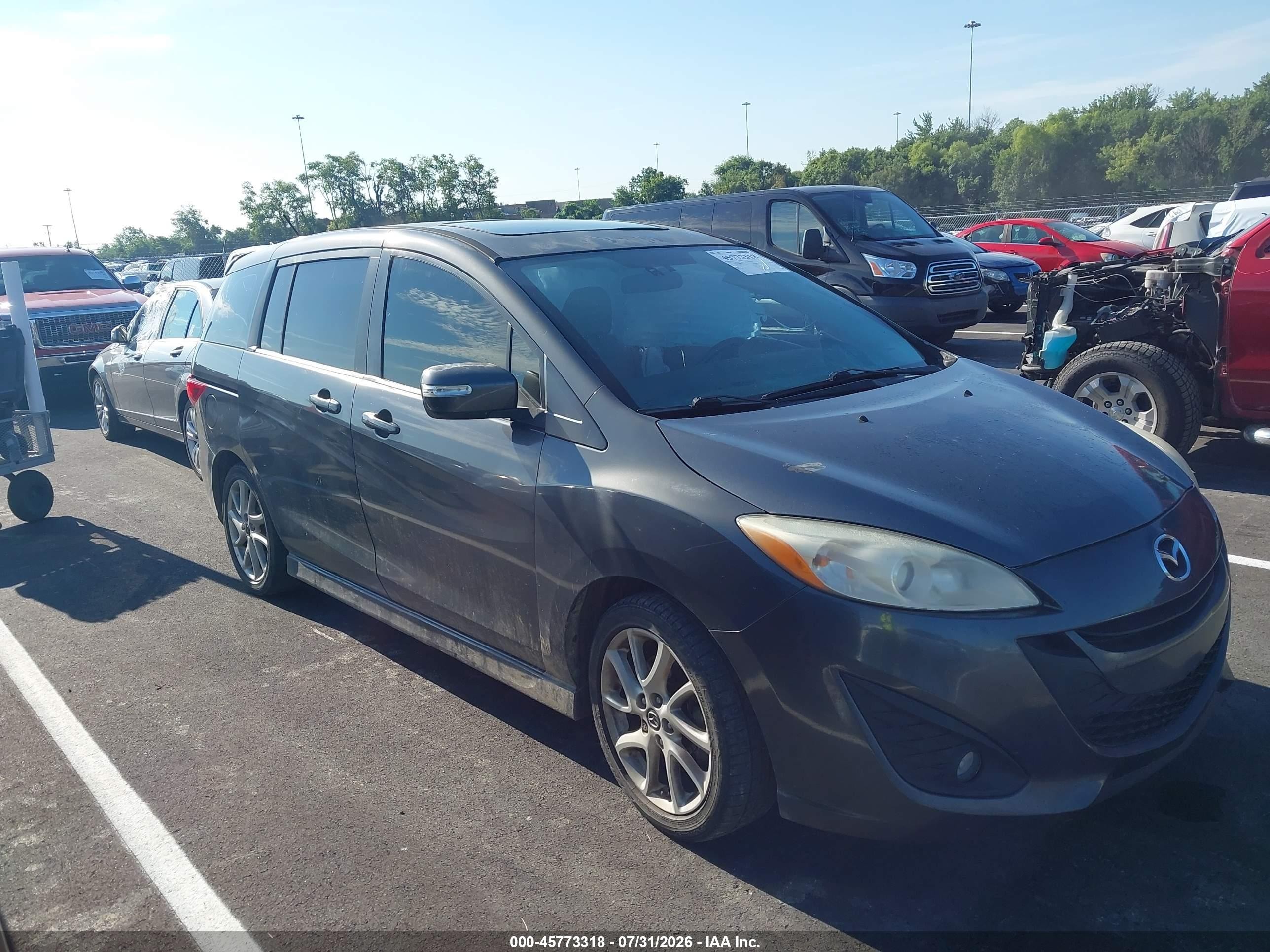 2014 Mazda Mazda5 Grand Touring Gray vin: JM1CW2DL3E0173014