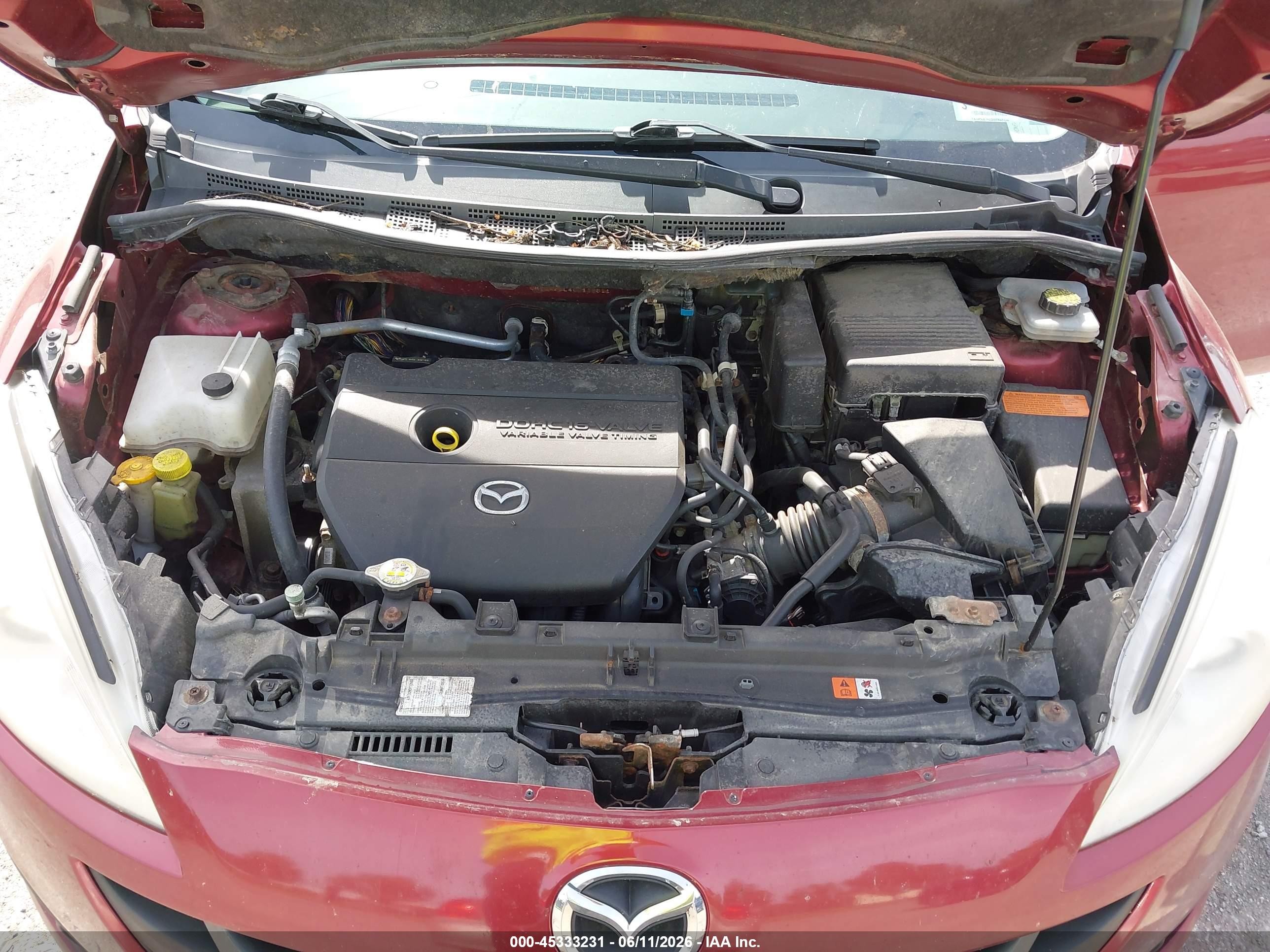 2012 Mazda Mazda5 Grand Touring Red vin: JM1CW2DL4C0138611