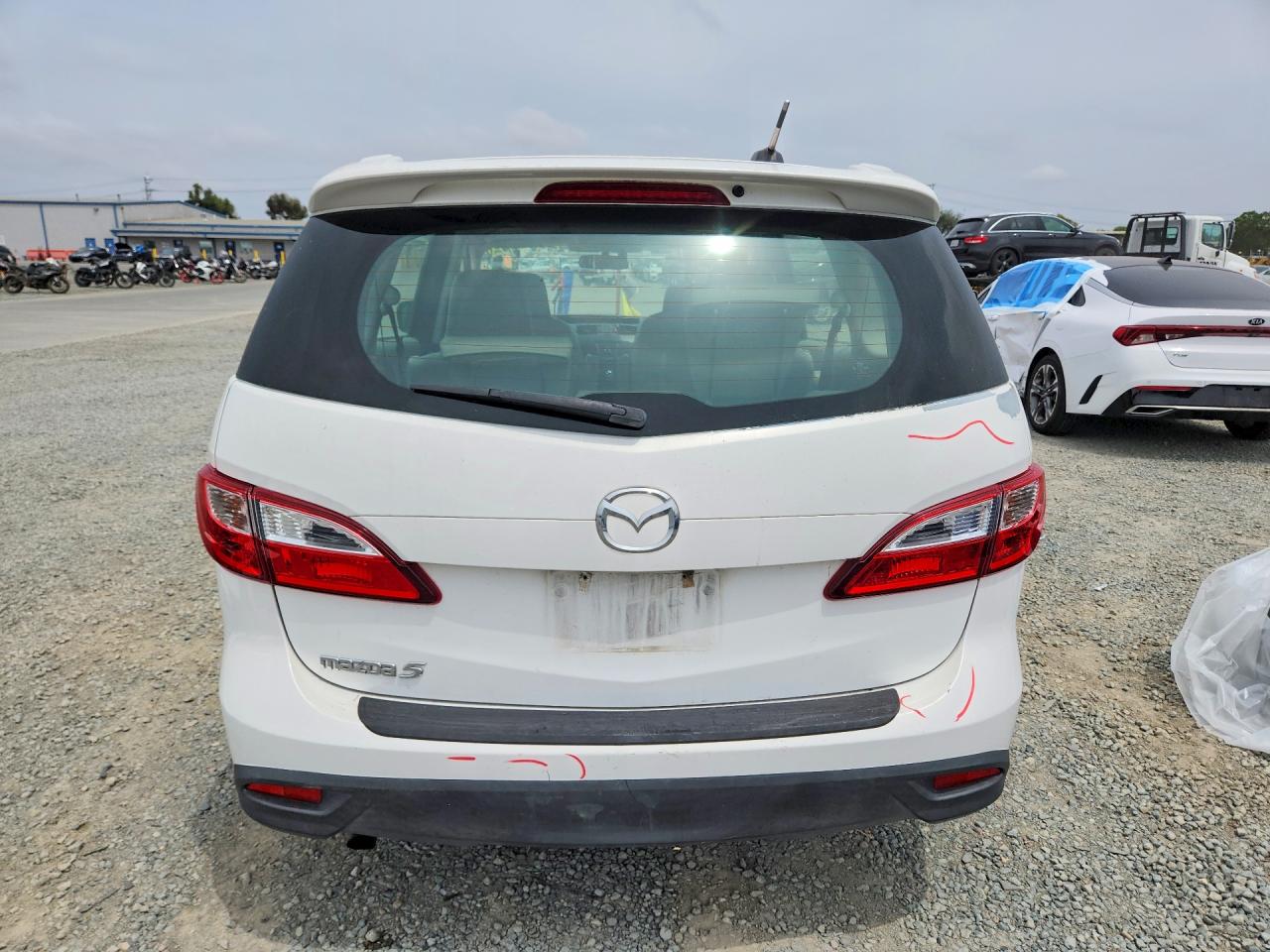 2012 Mazda 5 White vin: JM1CW2DL5C0113412