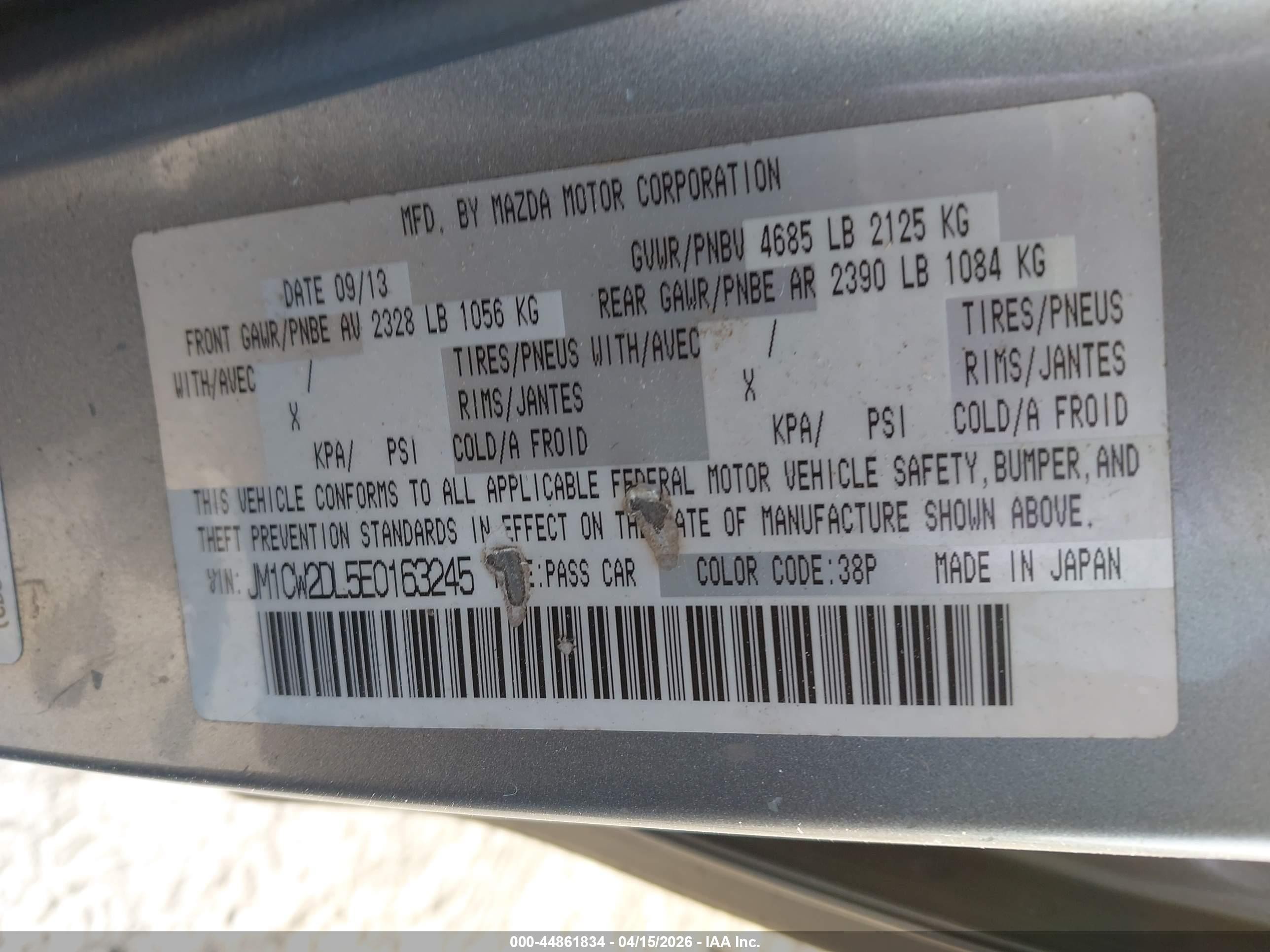 2014 Mazda Mazda5 Grand Touring Silver vin: JM1CW2DL5E0163245