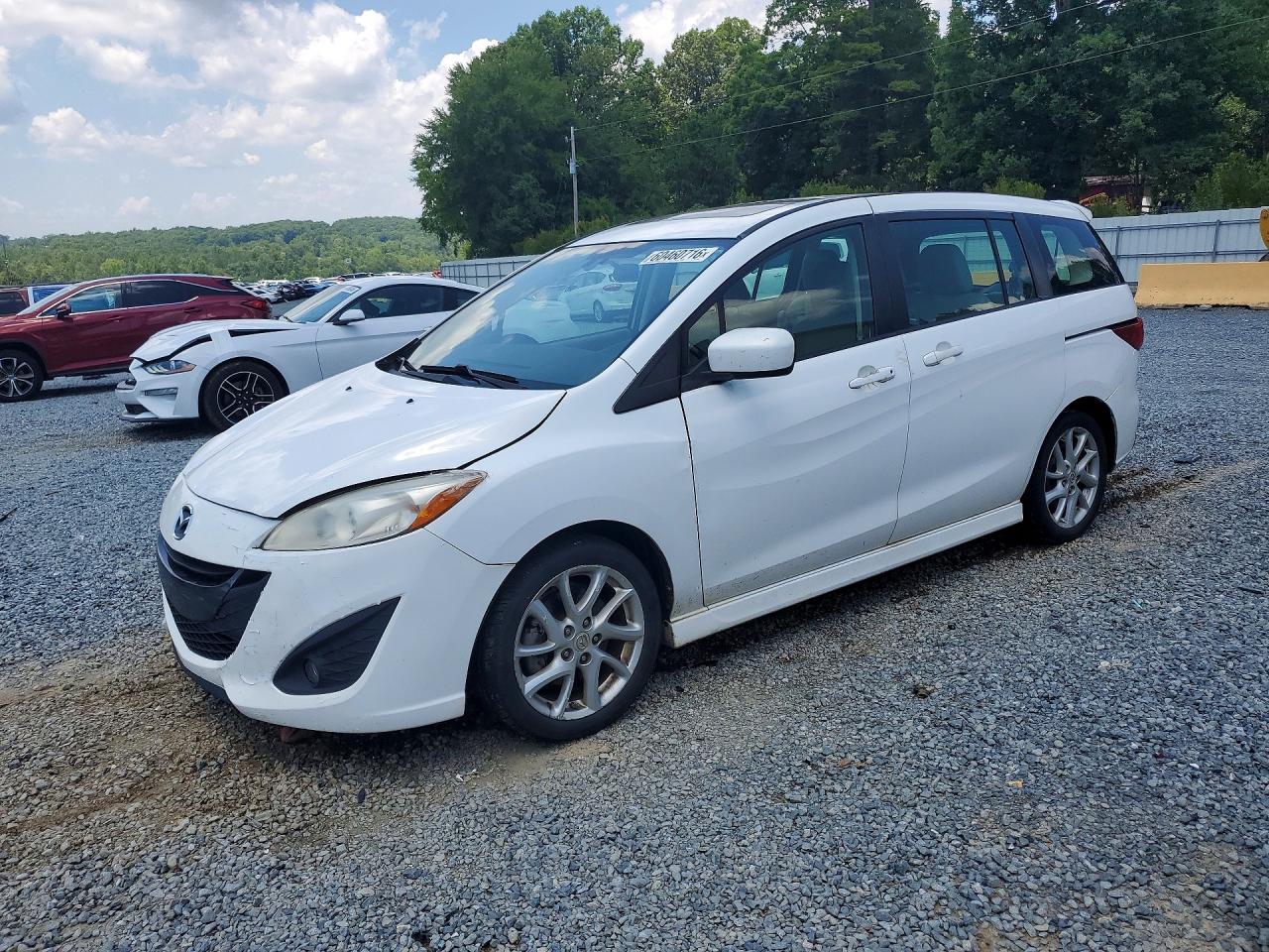 2012 Mazda 5 White vin: JM1CW2DL7C0105540